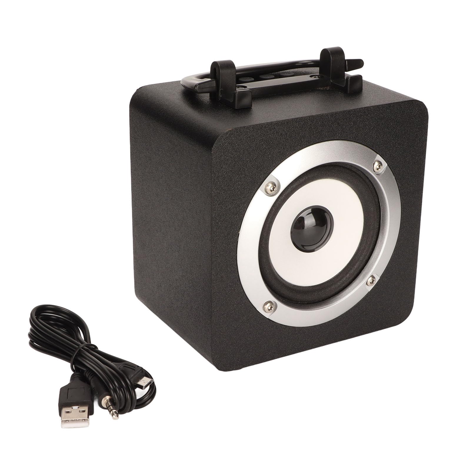 Retro Black Studio Headphones with Aux Cable for Band Monitoring & Portable Speakers - Perfect for Home Studio, Live Performances, and Music Practice