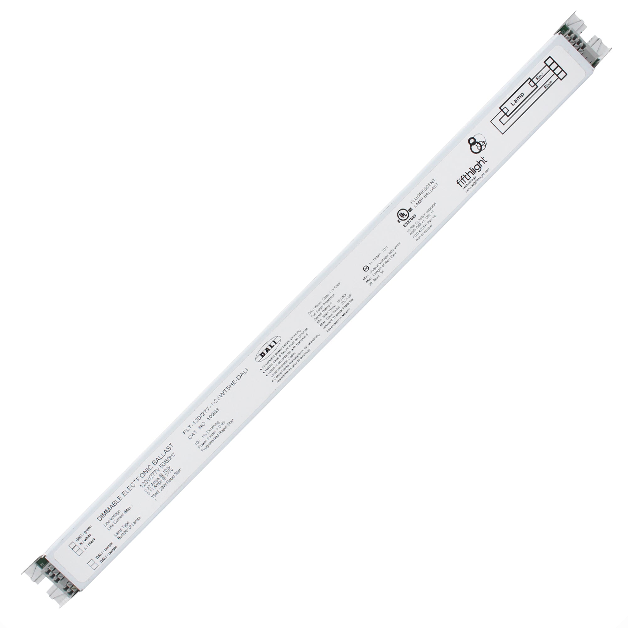 FITHLIGHT FLT 120/277V 28W T5HE DALI Dimming Fluorescent Ballast - Compatible with 1 Lamp 28W T5 - Perfect for Commercial Lighting, Warehouses & Office Buildings