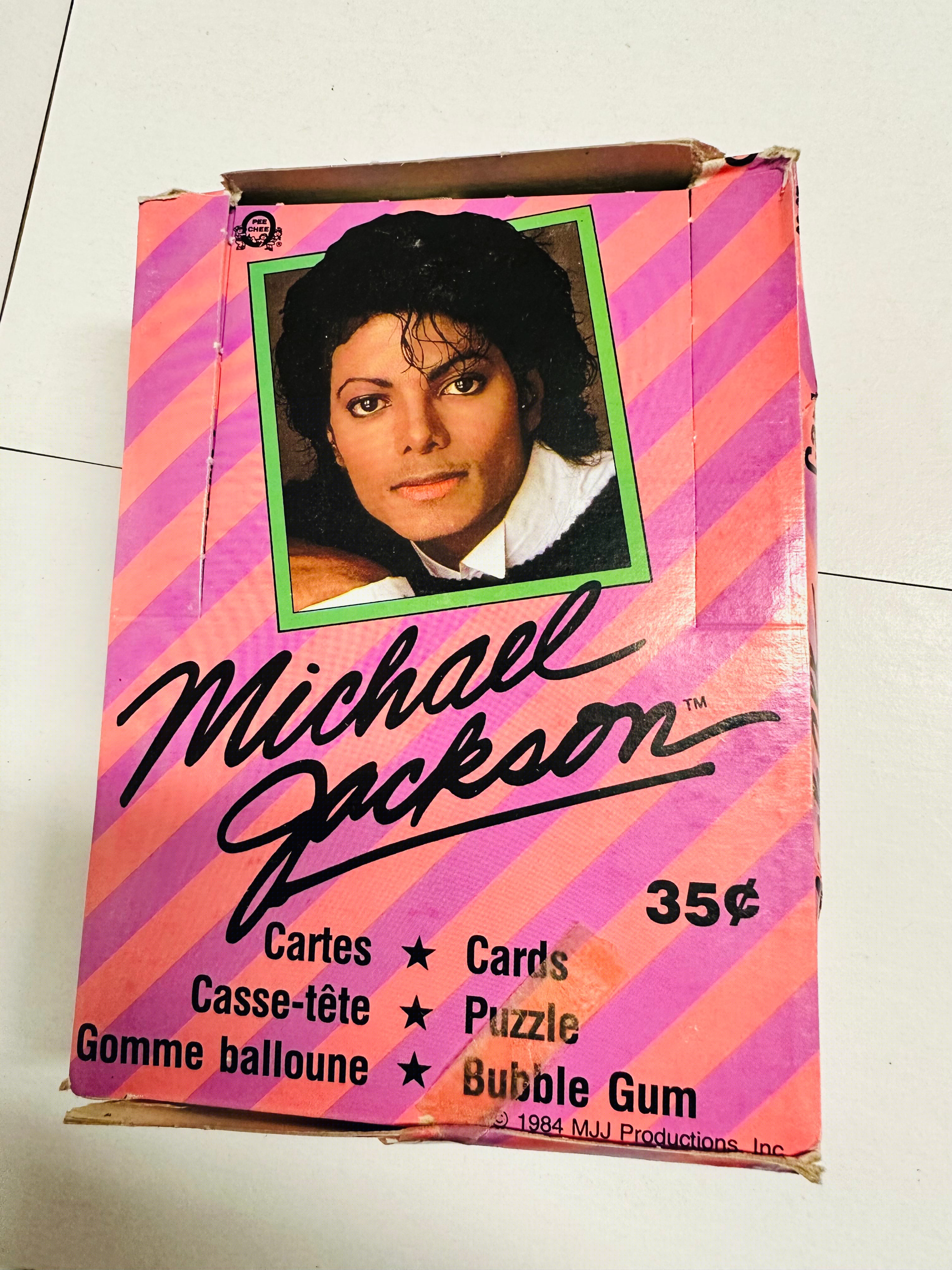 1984 Michael Jackson O-Pee-Chee Rare Canadian Sealed Trading Cards Box - Collectible Memorabilia for Fans & Card Enthusiasts