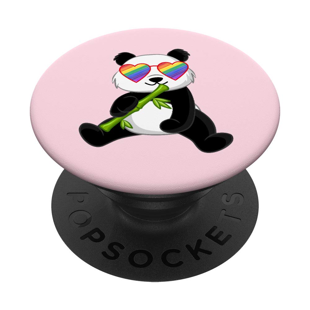 LGBTQ Rainbow PopSockets Swappable PopGrip - Gay Pride Phone Grip for Teens & Adults - Cute Panda Design - Perfect for iPhone, Samsung & Smartphones - Great for Pride Events, School & Everyday Use