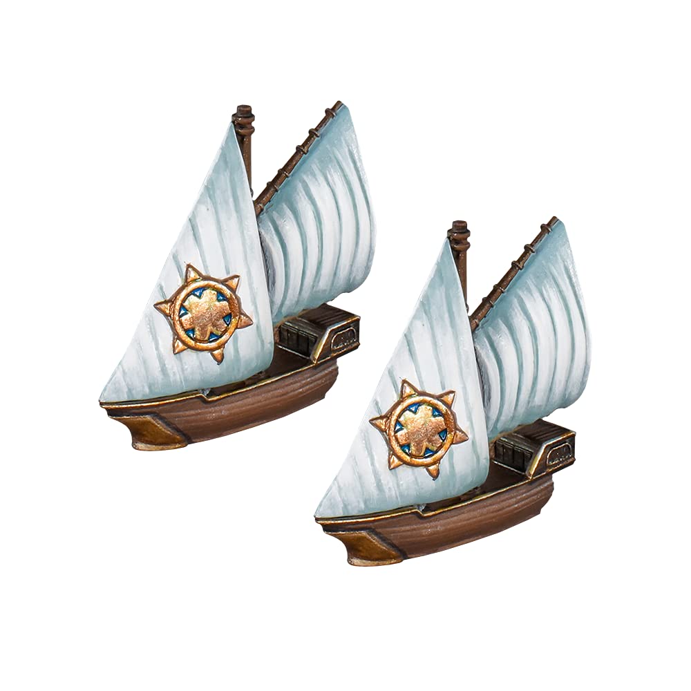 Mantic Games Armada Basilean - Sloop Squadrons Miniature Set MGARB302 Unpainted | Tabletop Wargaming & Strategy Board Game Accessories for Fantasy Battles