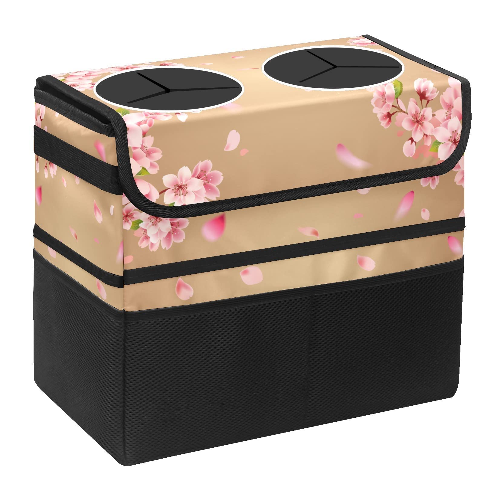 Medium-Sized Leak-Proof Car Trash Can with Lid - Waterproof Foldable Headrest Trash Bag, Portable Storage Mesh Bag for Road Trips & Daily Commute