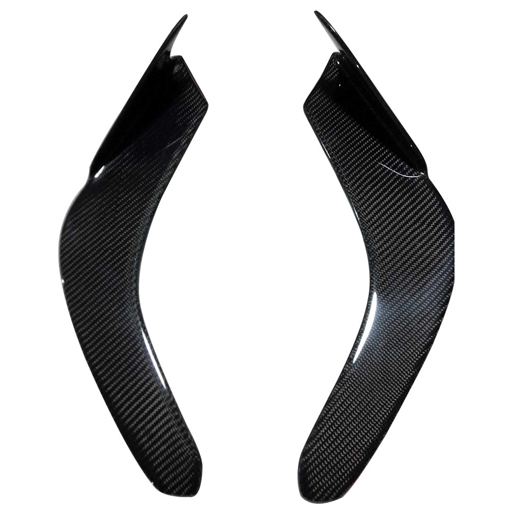 IKON MOTORSPORTS Universal Front Bumper Lip Spoiler - Type 1 Black Carbon Fiber Chin Spoiler Add-On for Cars & Trucks | Enhances Aerodynamics & Sporty Look for Street Racing & Custom Builds