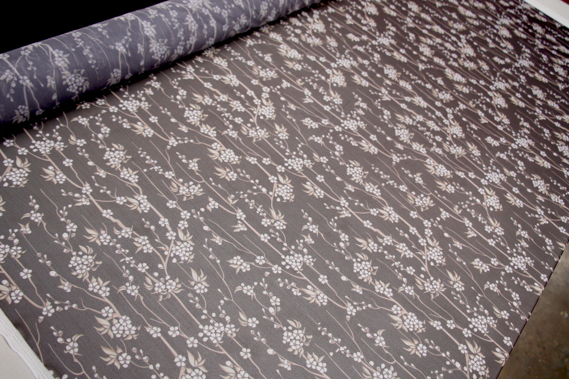 Cherry Blossom Stretch Mesh Fabric - Soft Floral Print Breathable Material for DIY Crafts, Dresses & Home Decor | Perfect for Spring Fashion & Scarf Making