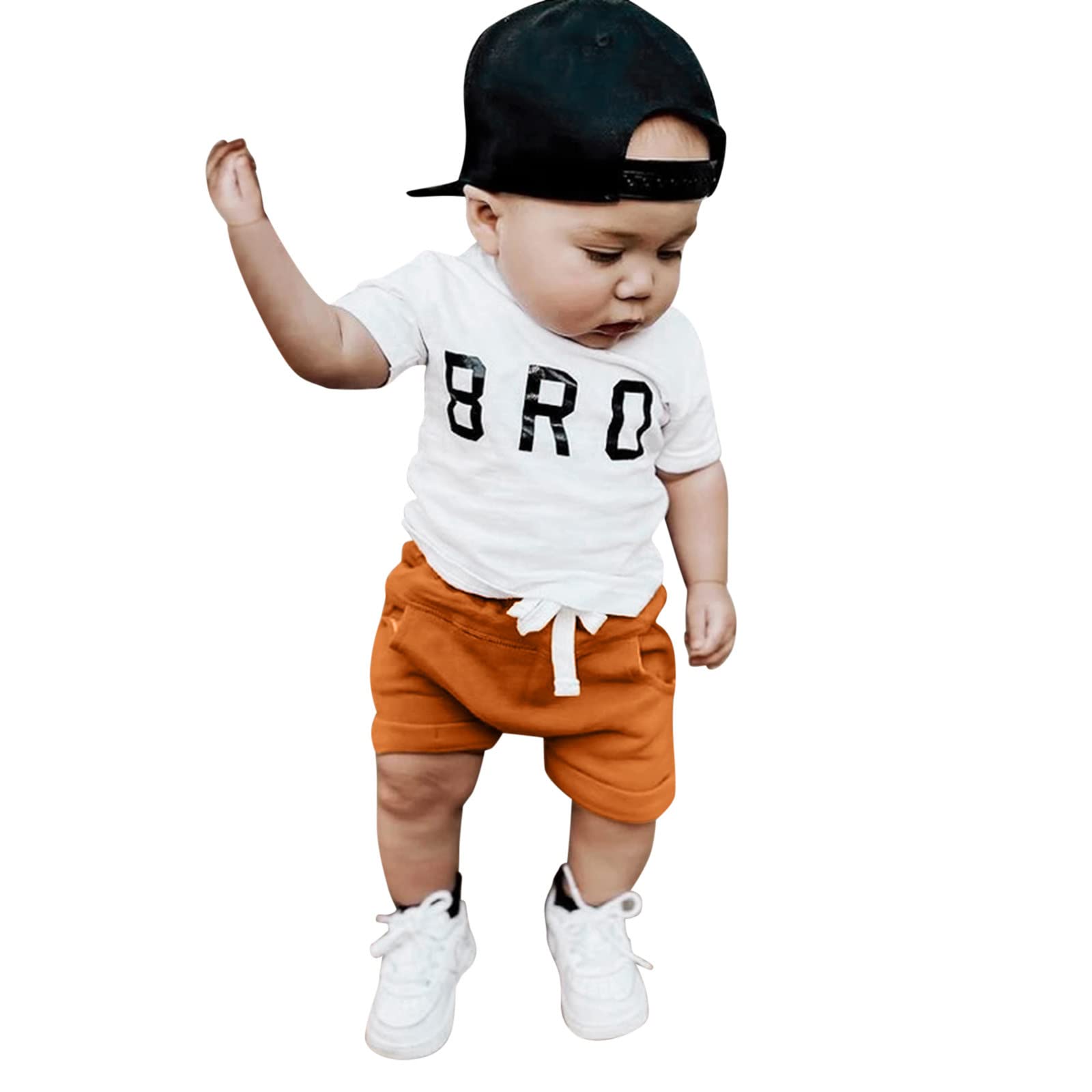 Newborn Baby Boy Clothes Set - Summer Short Sleeve Letter T-Shirt & Elastic Shorts Outfit 0-24 Months | Casual Cotton Playwear for Infants, Toddler Outfits, Photo Shoots & Daily Wear