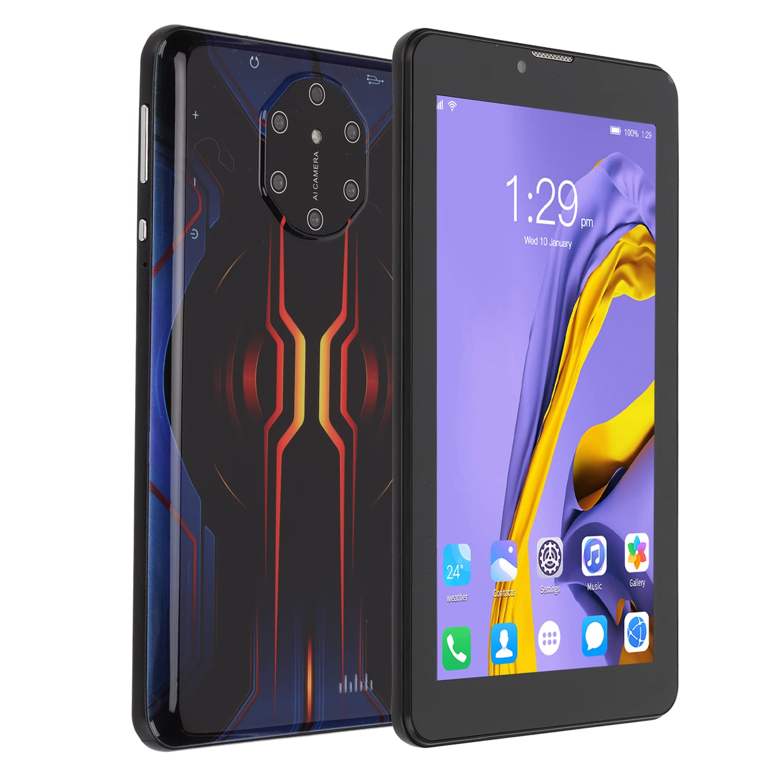 7 Inch Android Tablet PC - 1280x800 IPS HD Display, Octa Core Processor, 2GB RAM 32GB ROM, 3500mAh Battery, 5G WiFi Dual Band, Dual Camera - Perfect for Online Learning, Gaming & Entertainment (Blue/Orange Options)