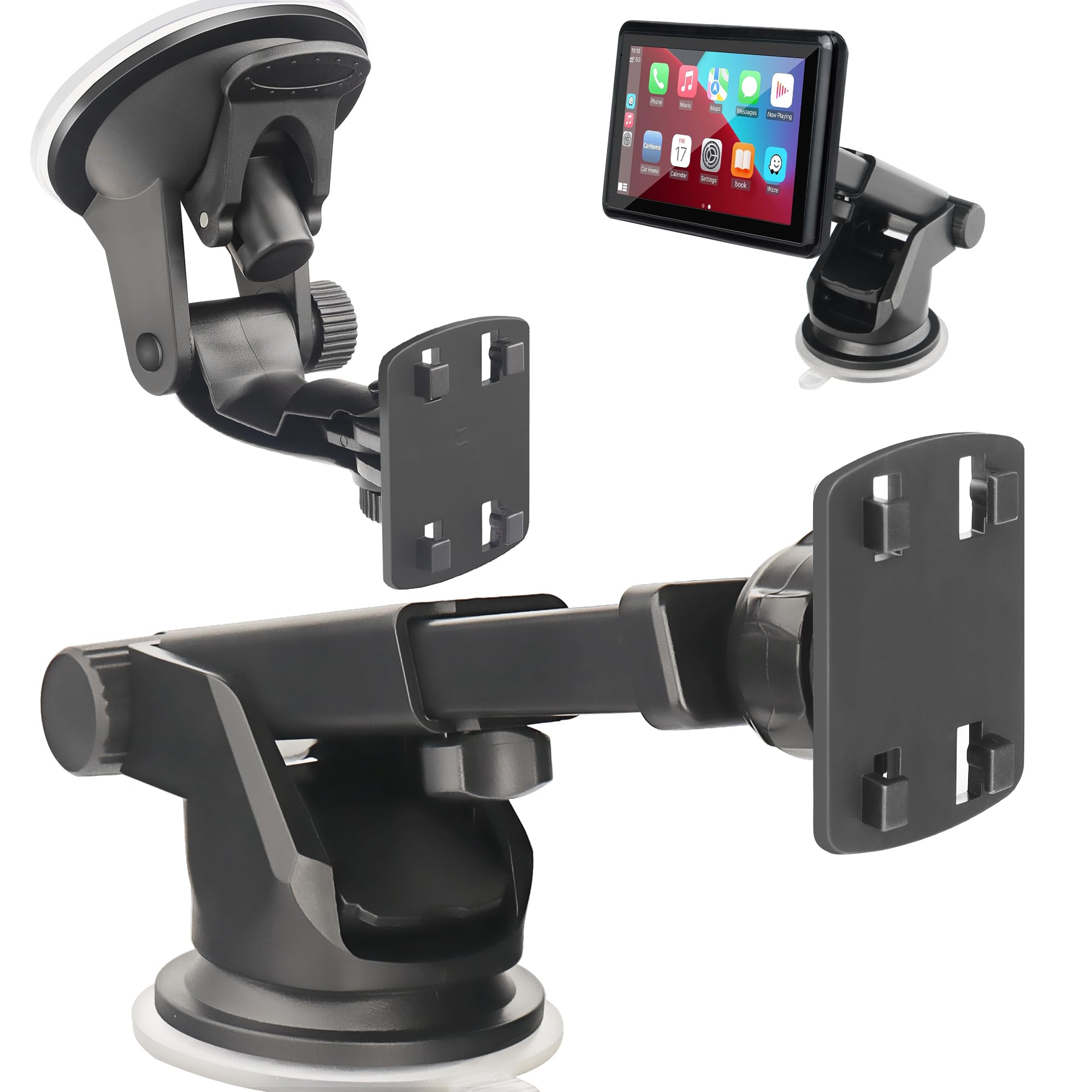 Universal CarPlay & Android Auto Dashboard Mount (2-Pack) - Compatible with 4.3