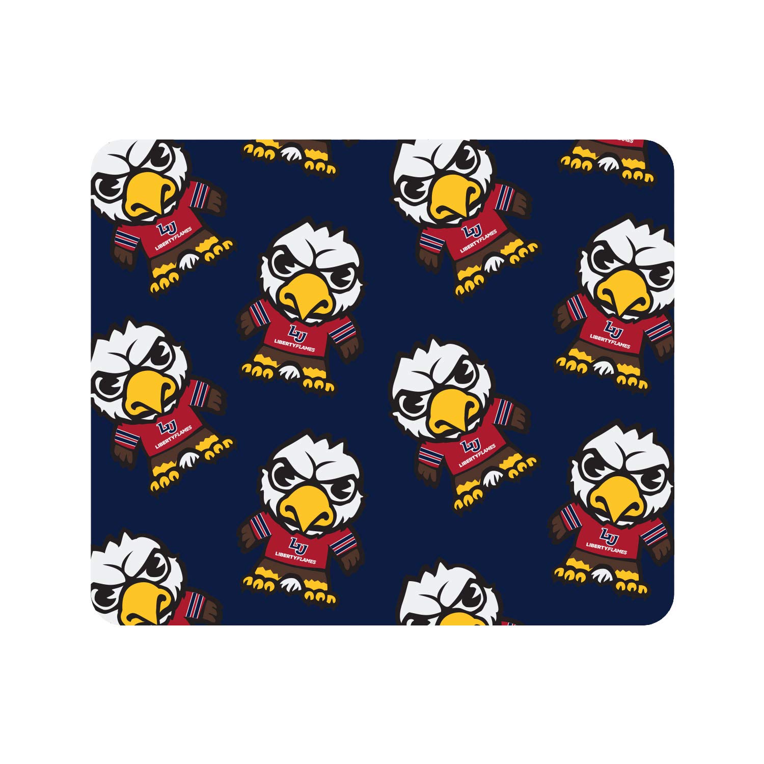 OTM Essentials Liberty University Standard Fabric Mouse Pad - Non-Slip Desk Accessory for Gaming & Office Work - Soft Textured Surface with Tokyodachi Mascot Design - Perfect for Students, Gamers & Home Office Setup