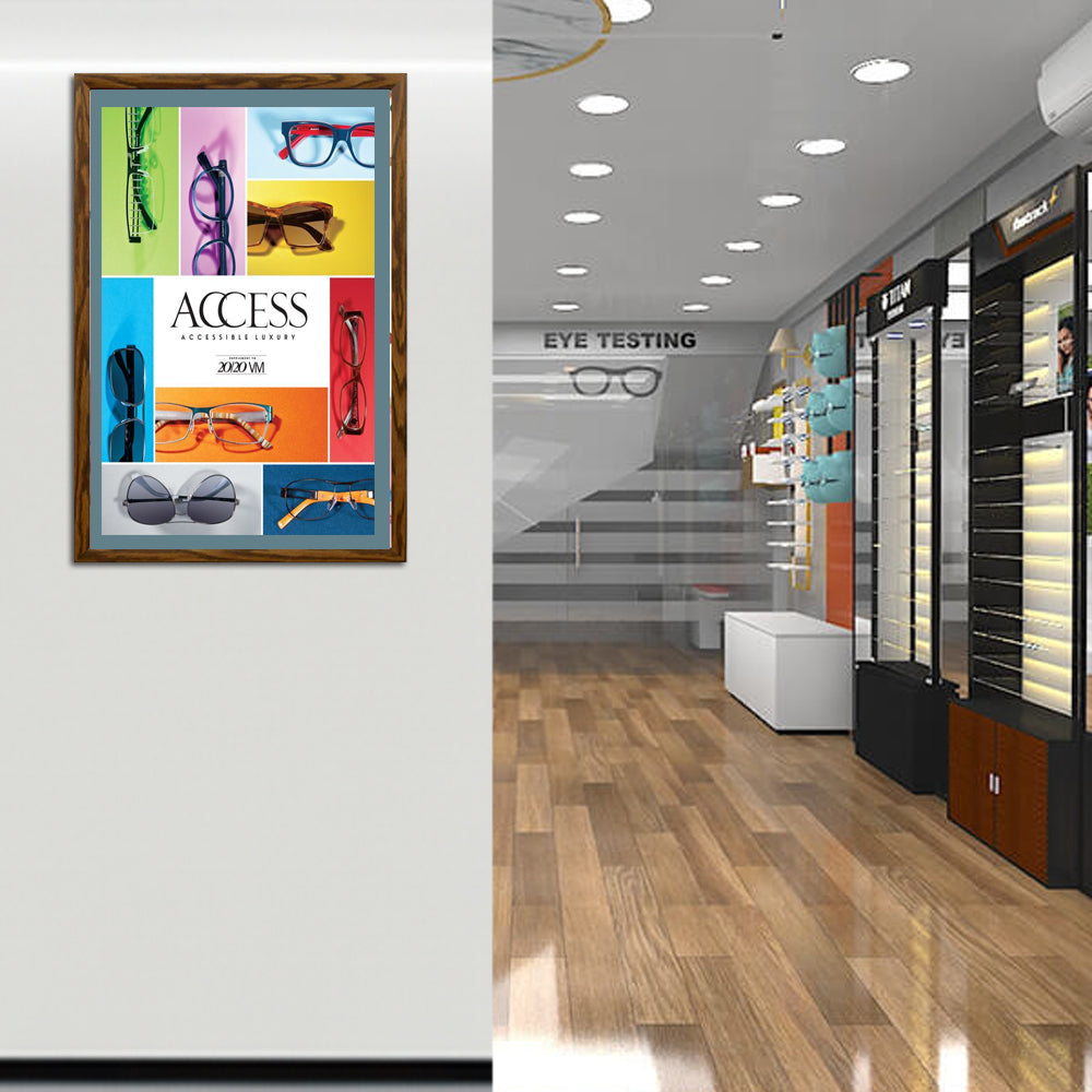 20x30 Designer Wood Snap Frames for Posters - 2 Wide Matboard Included - Perfect for Art Displays, Home Decor & Office Presentations