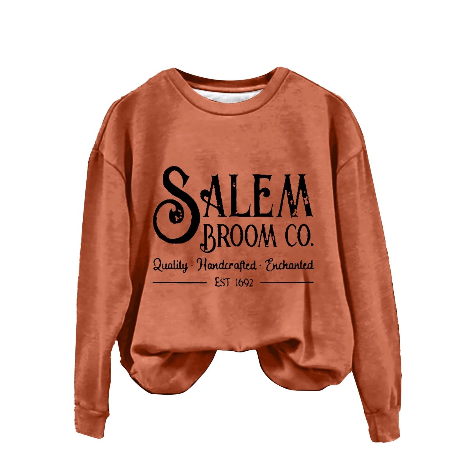 2024 Halloween Sweatshirt for Women - Casual Graphic Long Sleeve Crewneck Hoodie, Loose Comfy Fall Fashion Outfit | Perfect for Halloween Parties, Trick-or-Treating & Autumn Layering