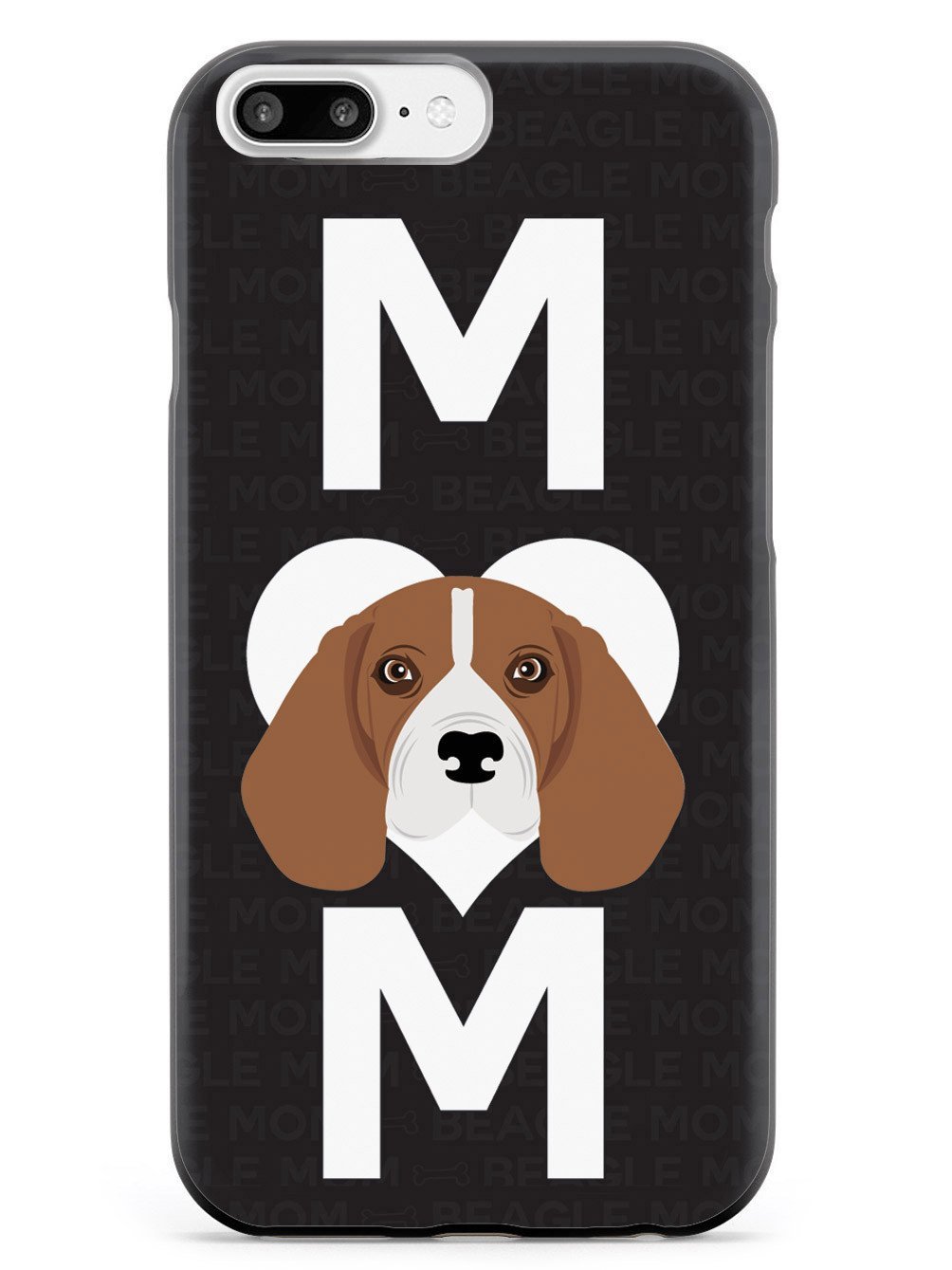 Inspired Cases - Shockproof & Anti-Scratch iPhone 8 Plus Case with 3D Textured Design - Beagle Mom Themed Protective Cover for Apple iPhone 8 Plus - Perfect for Everyday Use, Travel & Outdoor Activities