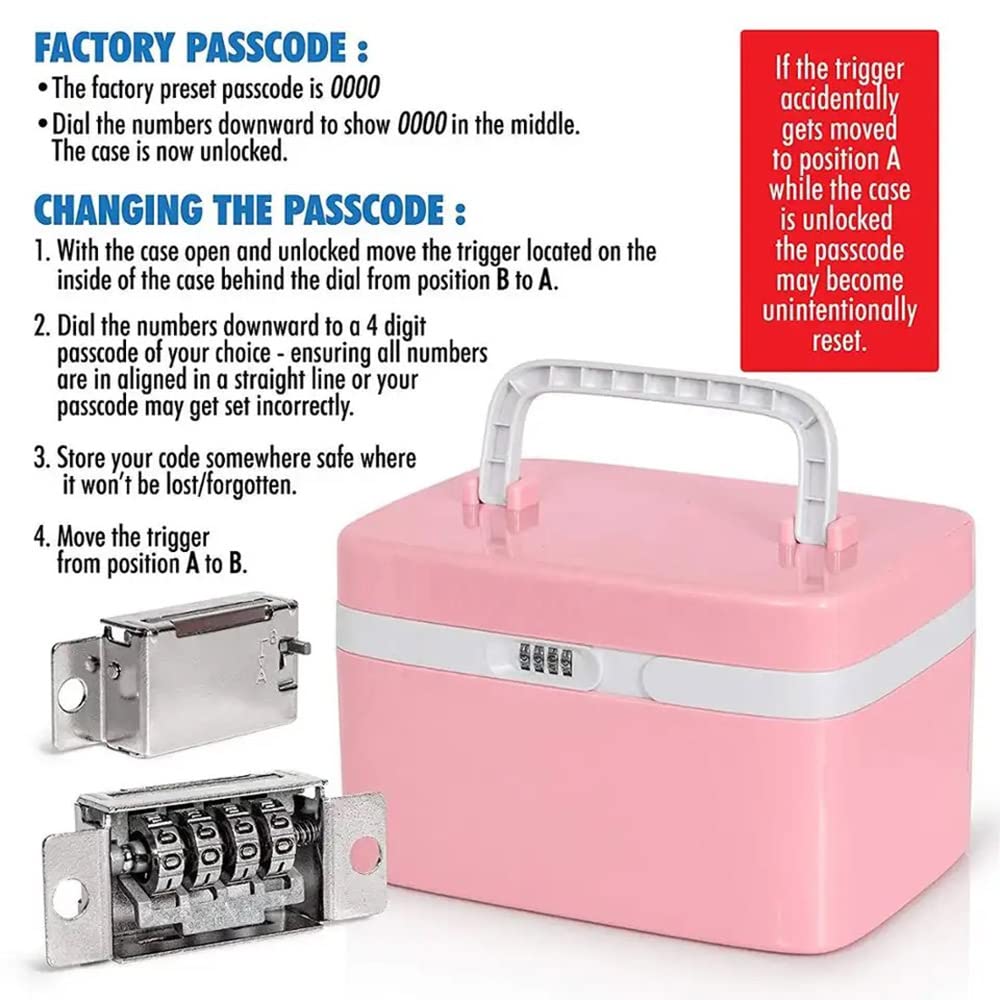 Secure Medicine Lock Box - Portable & Lockable Medication Storage Case for Pills & Prescriptions | Ideal for Travel, Home, and Healthcare Safety