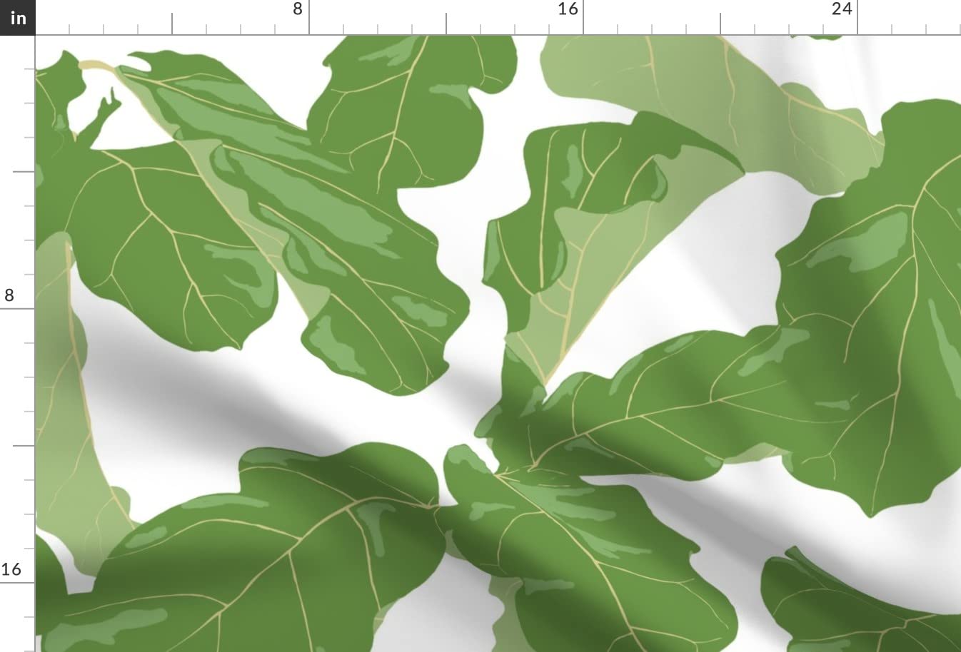 Fig Palm Tropical Leaves Botanical Printed Minky Fabric Fat Quarter - Soft Plush Material for Sewing Baby Blankets, Quilt Backing & DIY Plush Toys - Perfect for Nursery Decor, Craft Projects & Home Accessories
