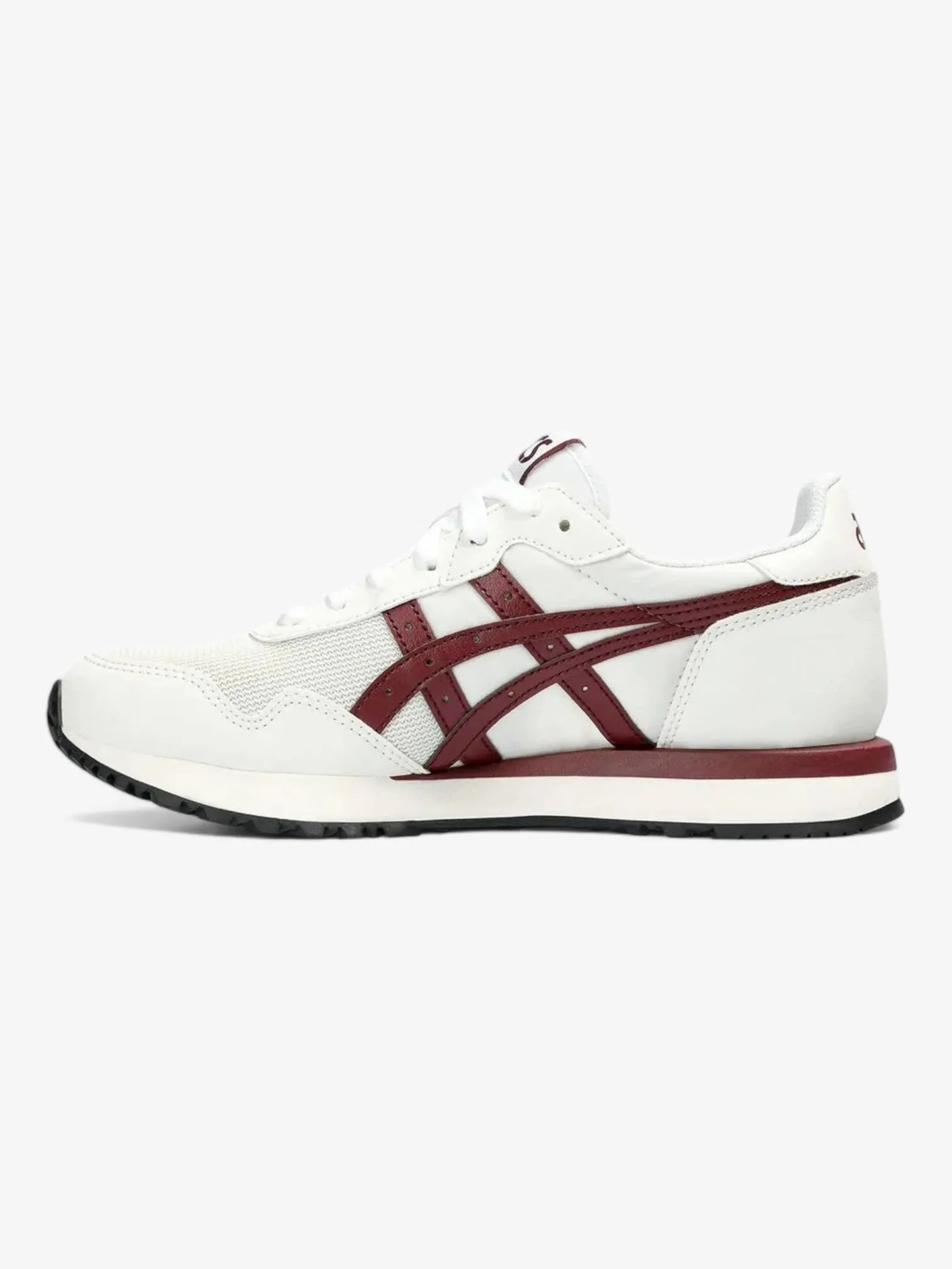ASICS Tiger Runner II Sneakers - Cream & Burgundy Colorway | Lightweight Running Shoes for Men & Women | Perfect for Jogging, Gym Workouts & Casual Wear