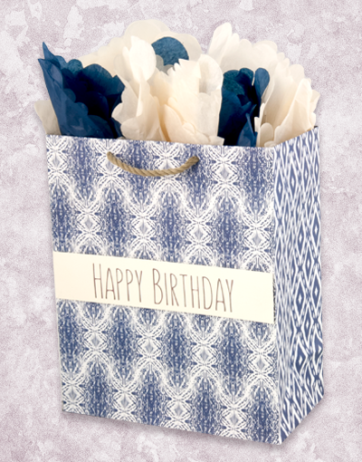 iKat Tribal Pattern Gift Bags - Eco-Friendly Reusable Party Favor Pouches for Weddings, Baby Showers & Special Occasions (Garden Design)