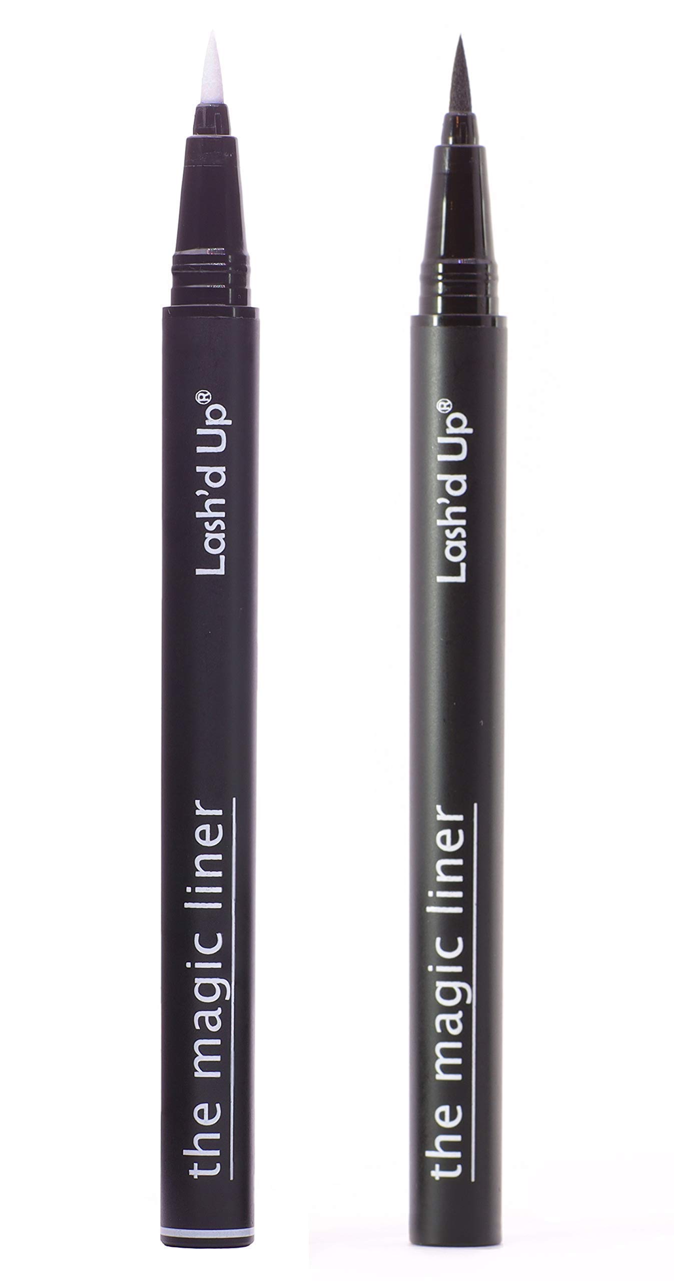 Lash'd Up Magic Glue Eyeliner (Clear & Black) - Extra Strong Hold for False Lashes, No Magnets Needed, 2-Pack | Perfect for Daily Wear, Special Occasions & Makeup Artists