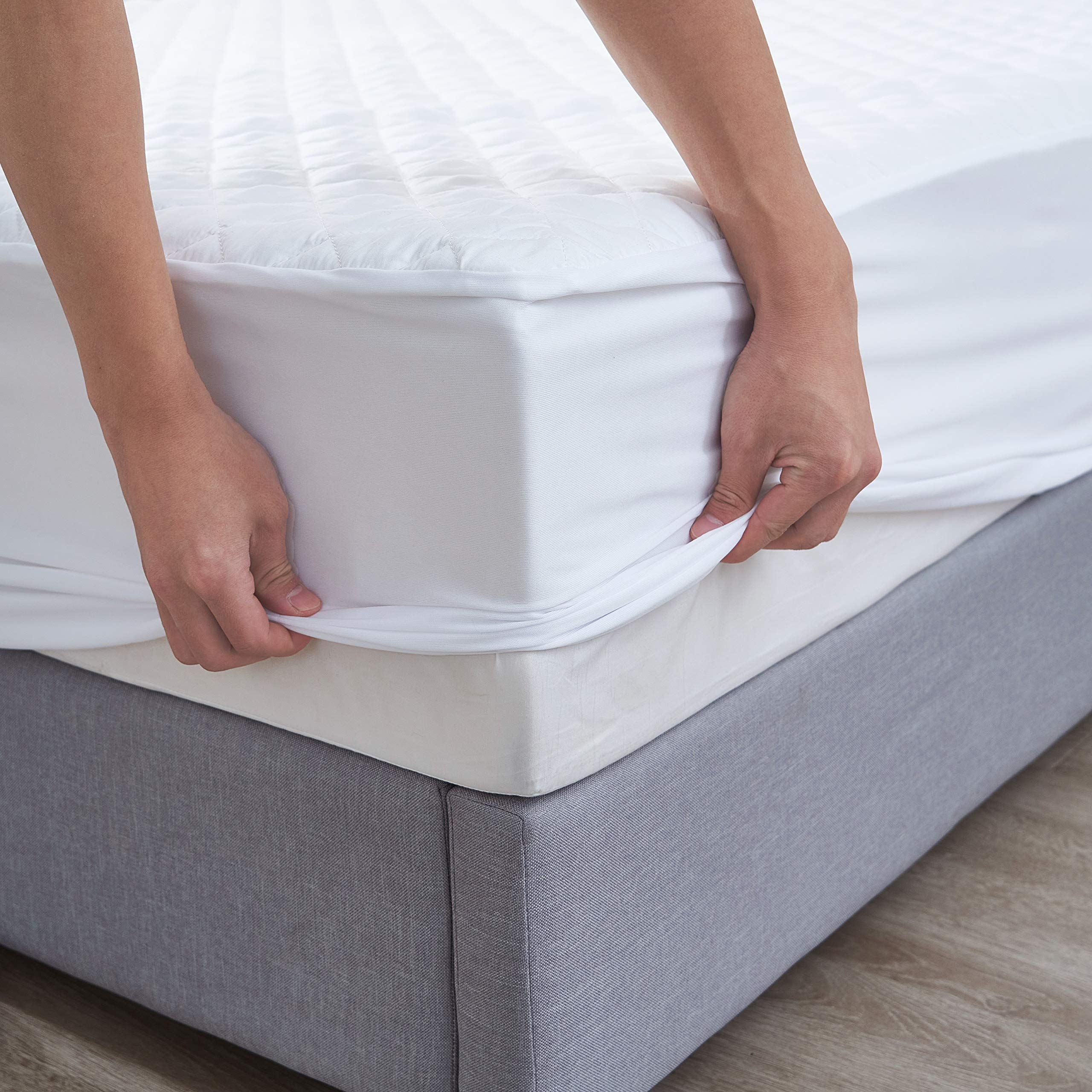 Twin XL Waterproof Mattress Protector - Quilted Cooling Fitted Sheet for 13-15 Inch Deep Pocket Beds | Soft, Breathable & Noiseless | Machine Washable, Vinyl-Free | Ideal for Kids, Guest Rooms & Hot Sleepers