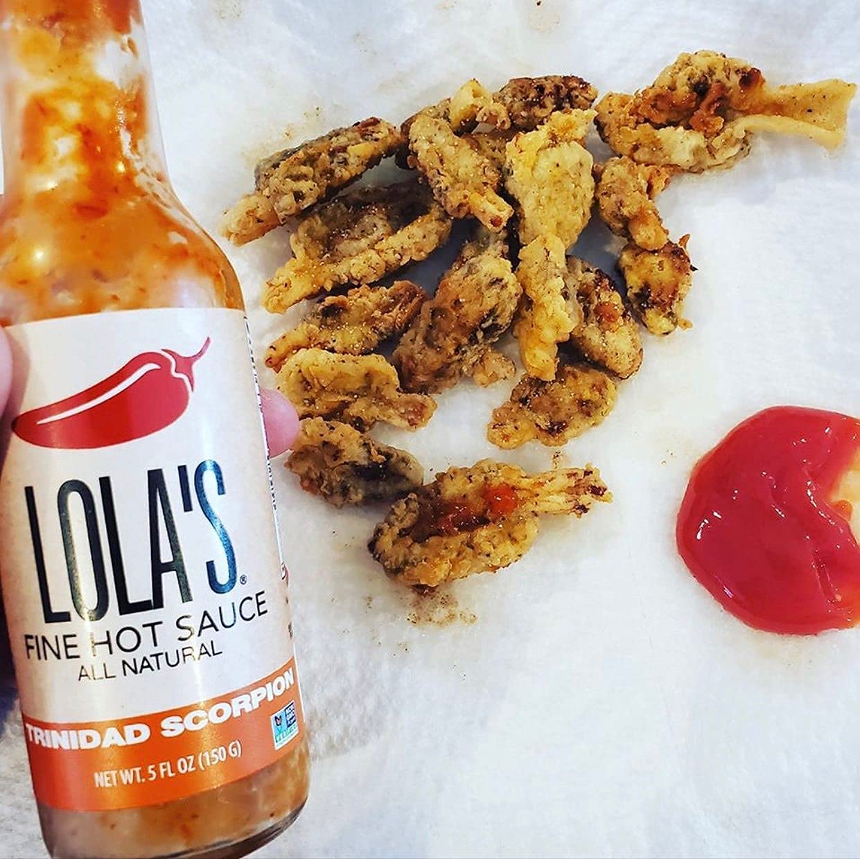 Lola's All Natural Trinidad Scorpion Hot Sauce - 5 oz Bottle (Pack of 3) - Extreme Heat Ghost Pepper Sauce for Tacos, Wings & BBQ - Gluten Free & Vegan Friendly