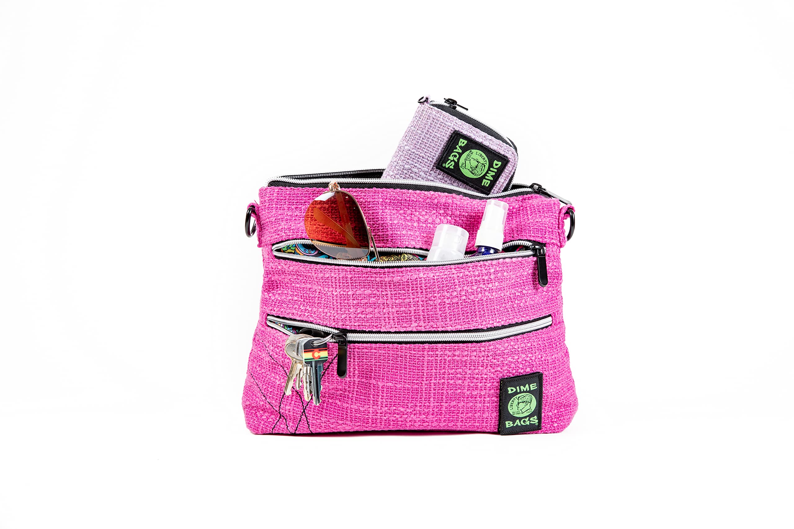 DIME BAGS - Ellie Paisley Hemp Shoulder Bag, Crossbody & Clutch Purse with Custom Interior Lining | Eco-Friendly Vegan Travel Bag for Women | Perfect for Day Trips, Festivals & Casual Outings