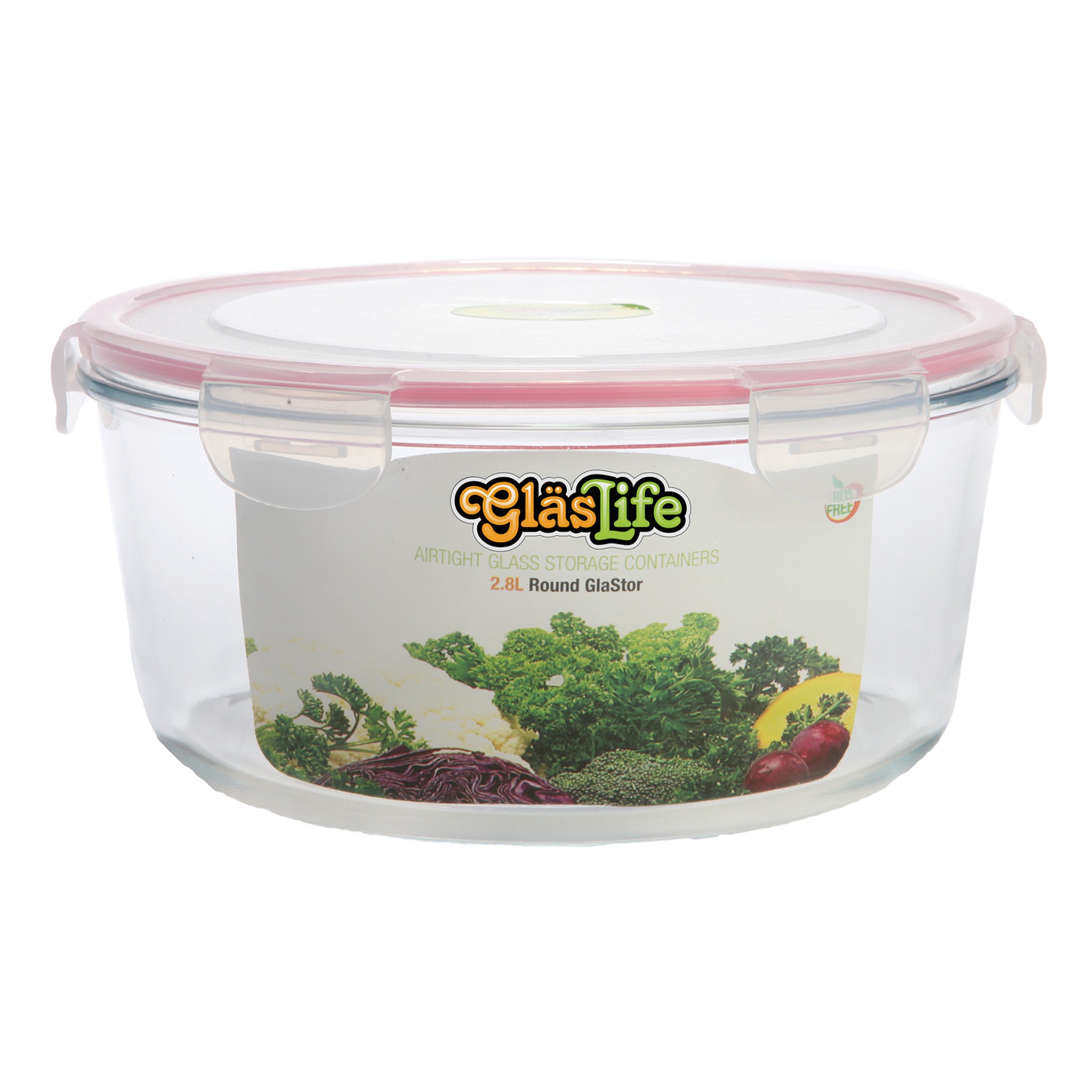 GlasLife® Airtight Round Glass Food Storage Containers with Lids - Perfect for Pantry Organization, Meal Prep, and Leftovers Storage