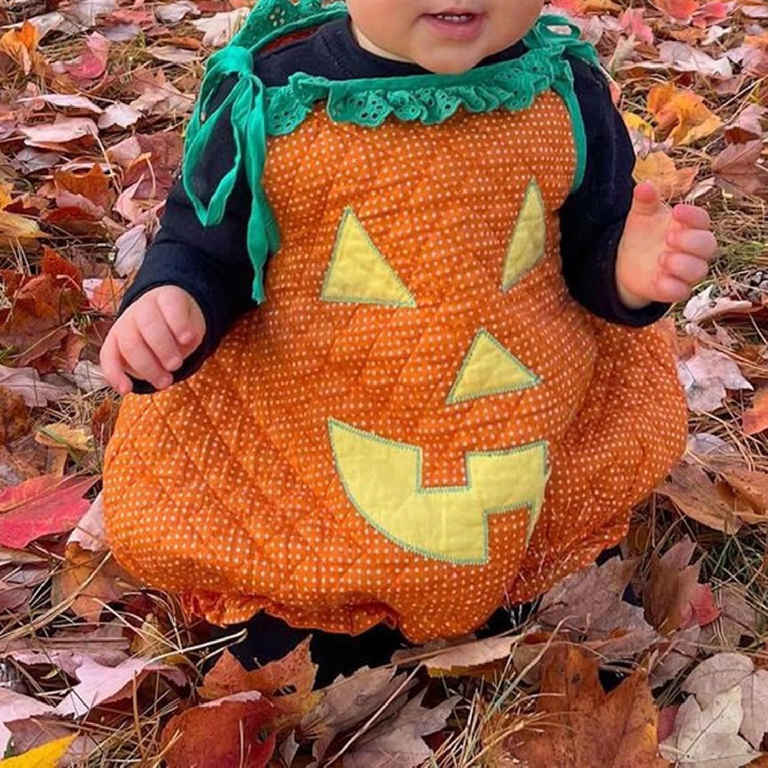 **Halloween Baby Outfits - Sleeveless Pumpkin Print Crawlers for Boys & Girls 0-4 Months | Cute Fall Toddler Clothes for Halloween Parties & Photo Shoots**