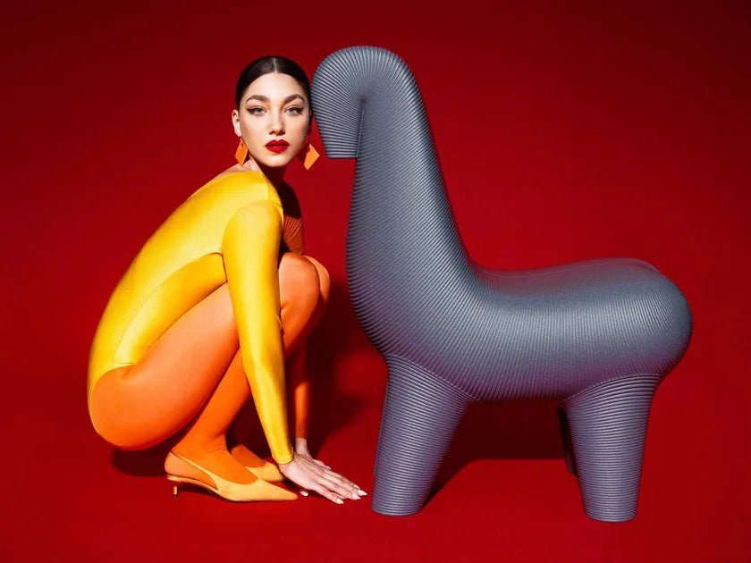 Qeeboo Ghoda Chair - Modern Horse-Shaped Accent Chair for Living Room, Bedroom, or Office Decor