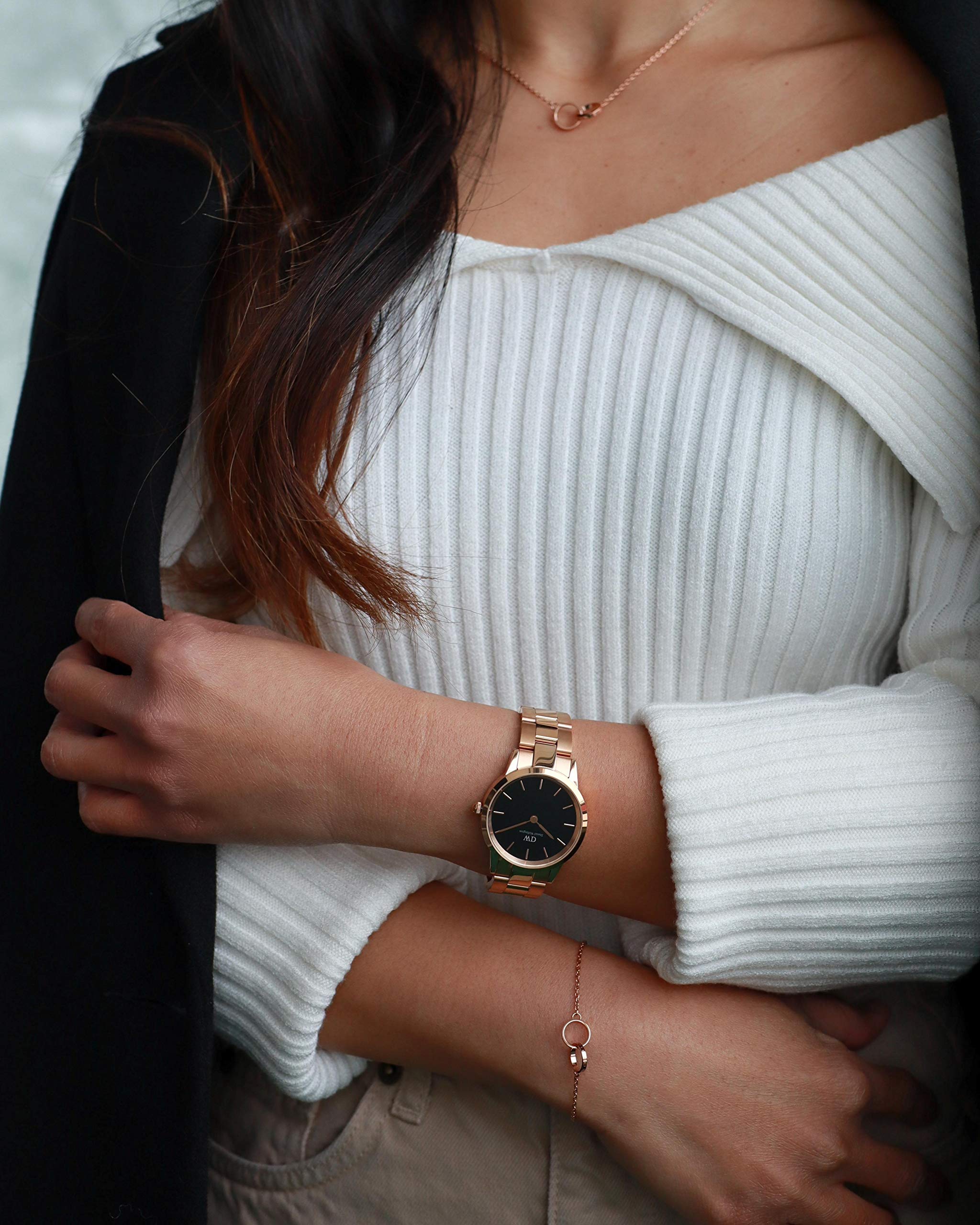 Daniel Wellington Elan Necklace - Rose Gold Plated 316L Stainless Steel Jewelry for Women | Perfect for Everyday Wear, Date Nights & Special Occasions