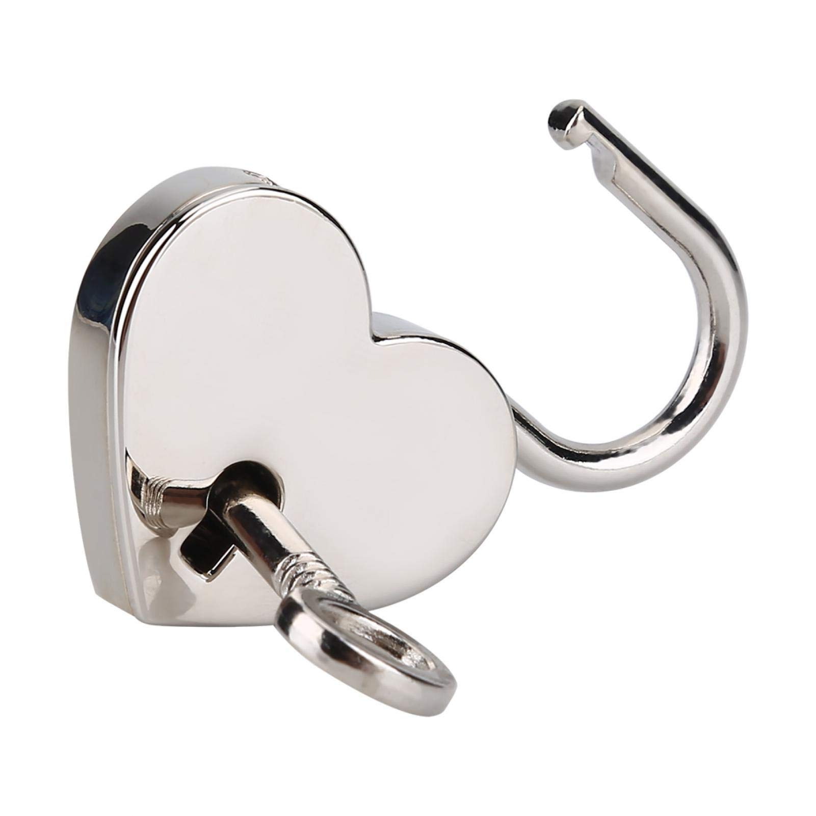 2 Sets Small Heart-Shaped Padlocks with Keys - Silver Metal Love Locks for Jewelry Box, Diary, Storage Box - Perfect for Valentine's Gifts, Anniversary, Couple Keepsakes & Romantic Surprises