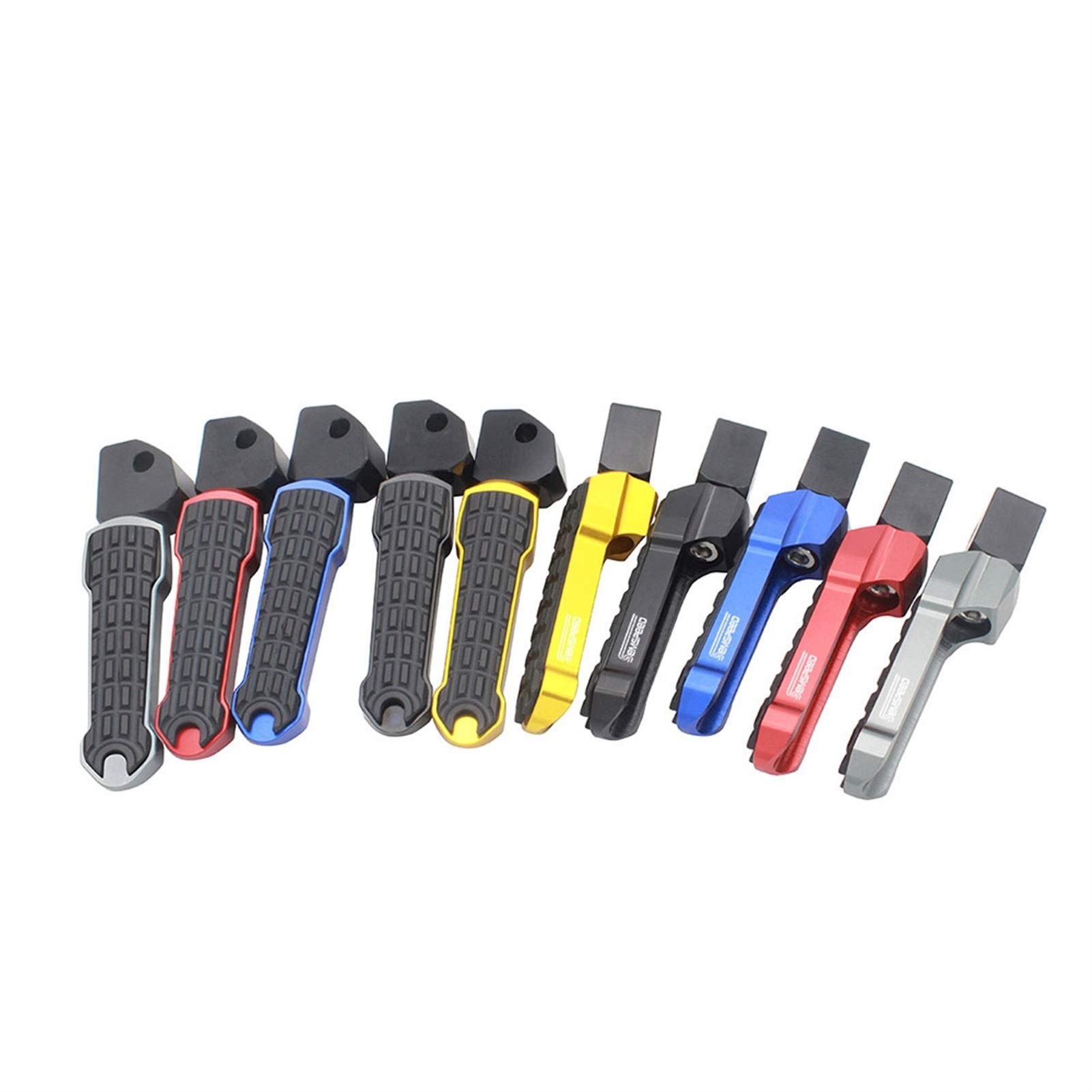 Yamaha MT09 FZ09 FJ09 Tracer 900 Motorcycle Foot Pegs - CNC Machined Rear Pedal Set (1 Pair Black) - Left & Right Foot Rests for Comfortable Riding - Perfect for Long Distance Touring and Daily Commutes