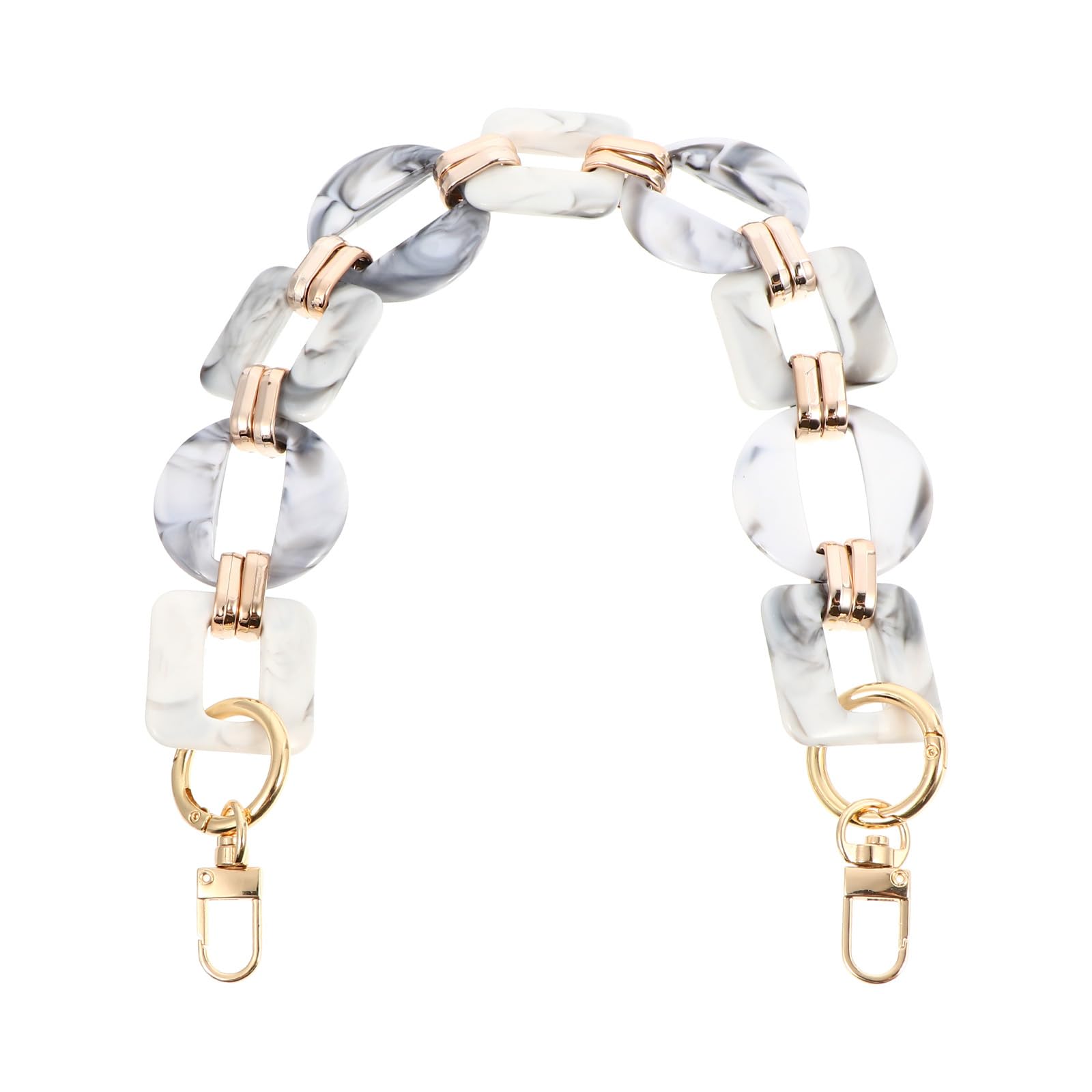 PRETYZOOM White Resin Handbag Chain Straps - 40cm Acrylic Purse Charms for Handbags, Replacement Clutch Handles & DIY Bag Accessories | Perfect for Customizing Purses, Evening Bags & Craft Projects