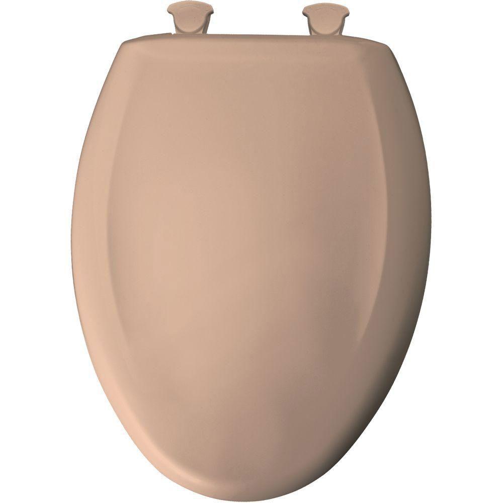 Bemis Slow Close Elongated Toilet Seat with STA-TITE Hinge - Suez Tan 762320 - Durable, No-Slam Design for Bathroom Safety & Comfort - Perfect for Modern Homes & Commercial Spaces