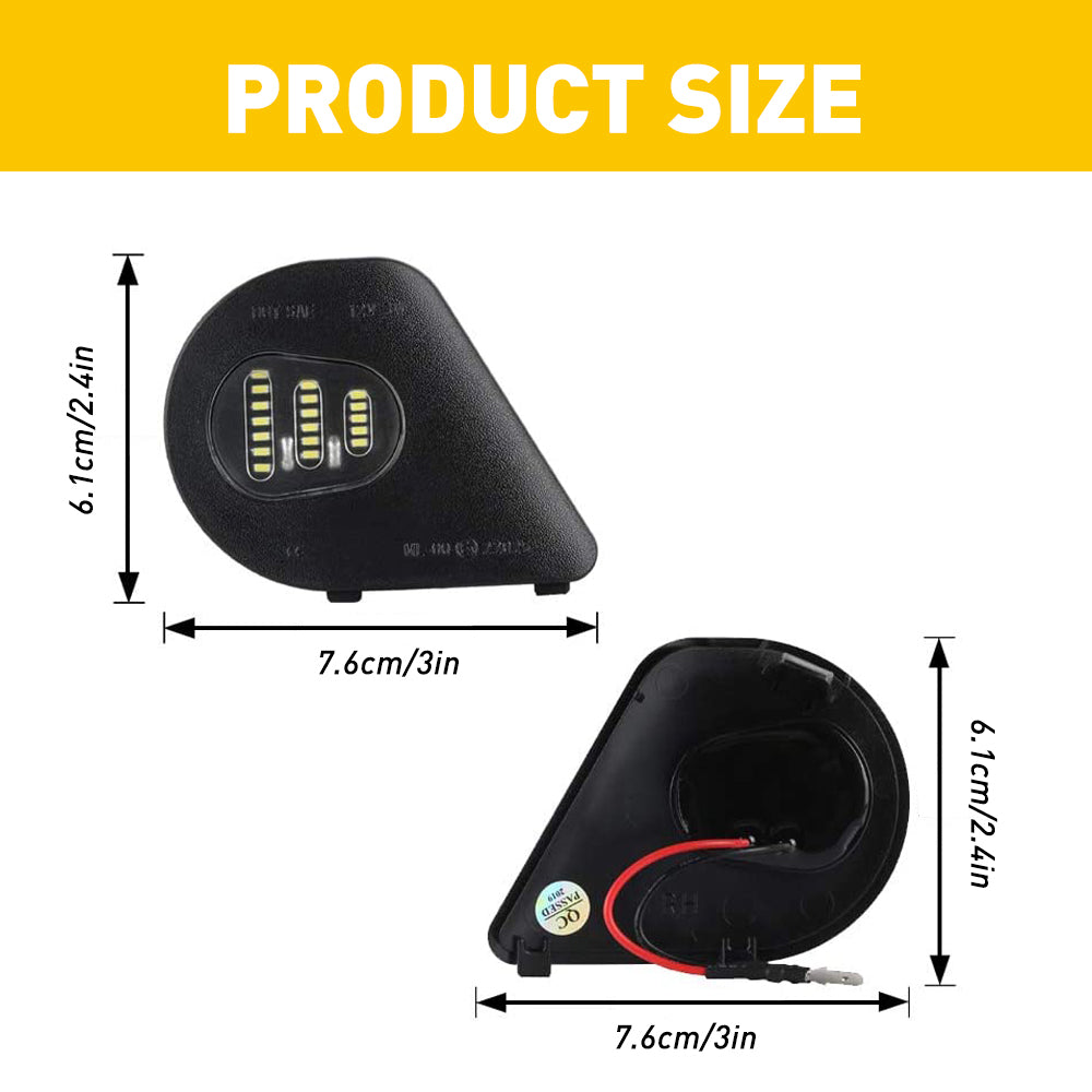 LED Side Mirror Puddle Lights for Dodge Ram 1500 2500 3500 4500 5500 (2010-2019) - Waterproof Projector Lights for Night Safety & Style Upgrade - Perfect for Off-Roading, Night Driving & Enhanced Visibility