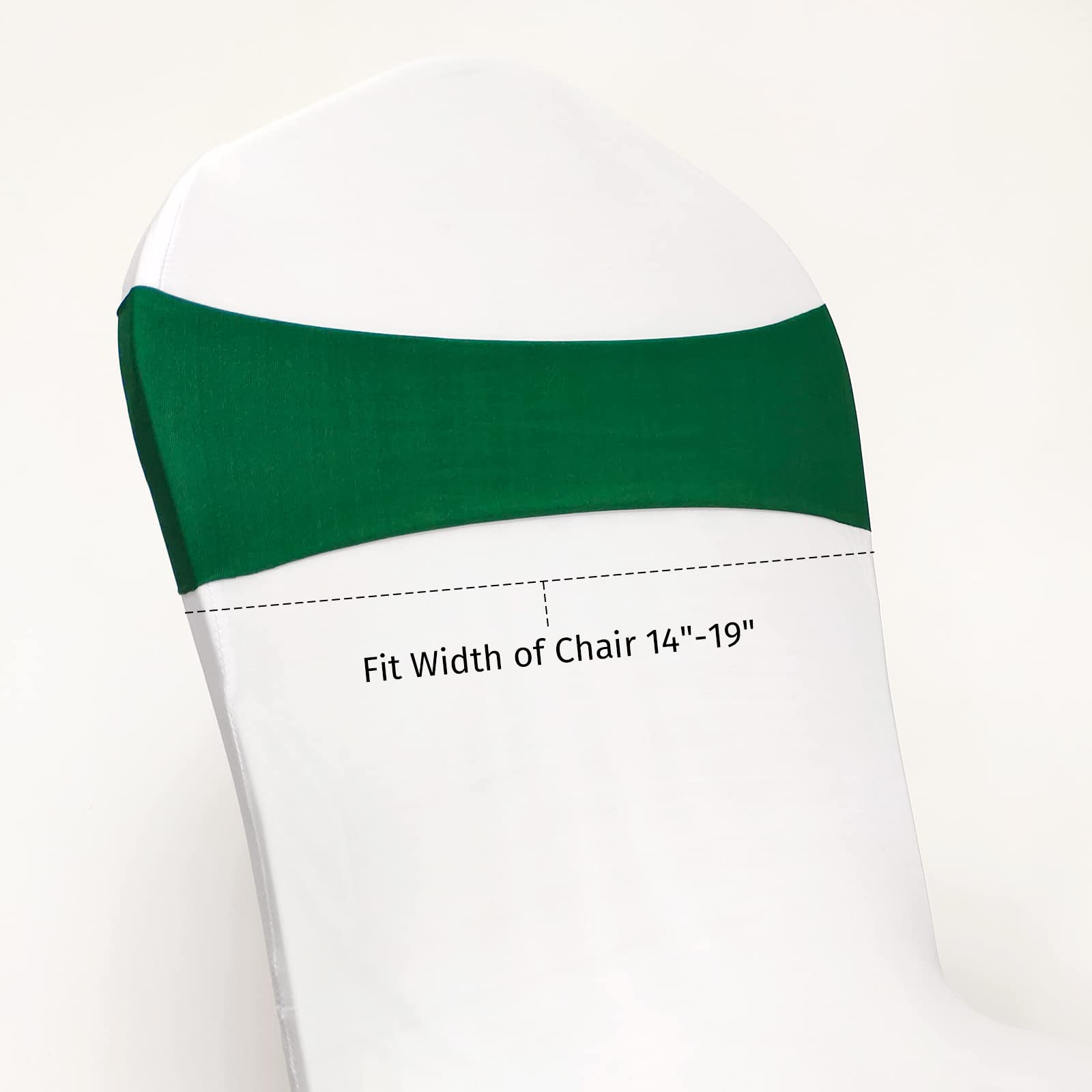 Elegant Dark Green Organza Chair Sash Bows for Wedding & Party Decor - Pack of 60 Floating Tied Chair Covers with Booknot - Perfect for Banquet, Reception, and Bridal Shower Decorations