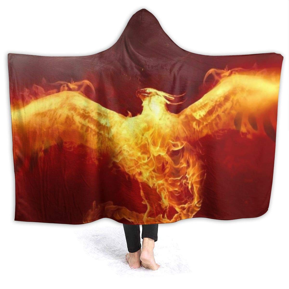 Kids & Adults Wearable Hooded Blanket - Soft Fleece Poncho for Winter, Couch & Outdoor Use - Cozy Throw for Movie Nights, Camping & Relaxation
