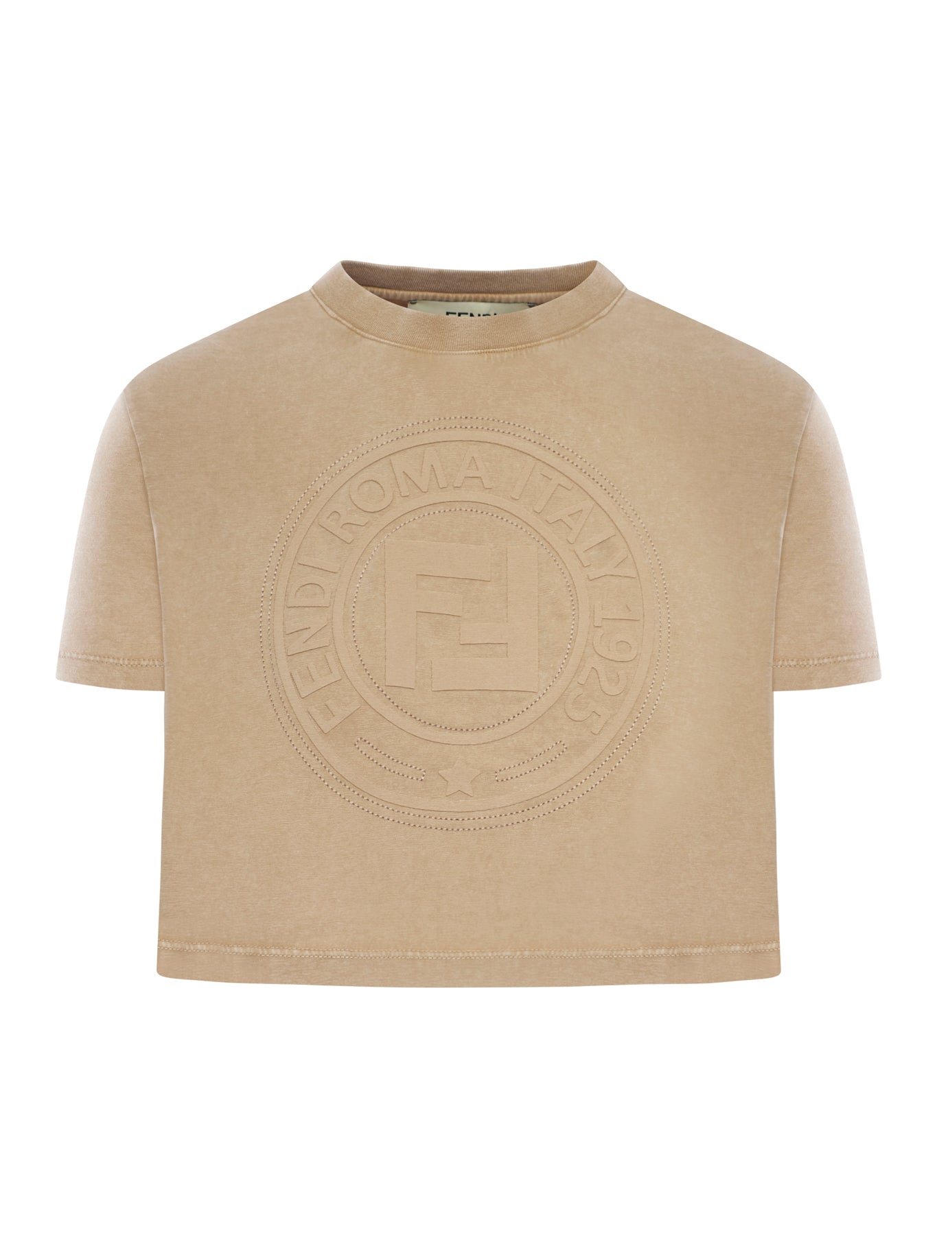 Fendi Roma Logo Crop T-Shirt for Women - Trendy Fashion Tee for Casual Wear, Street Style & Summer Outfits