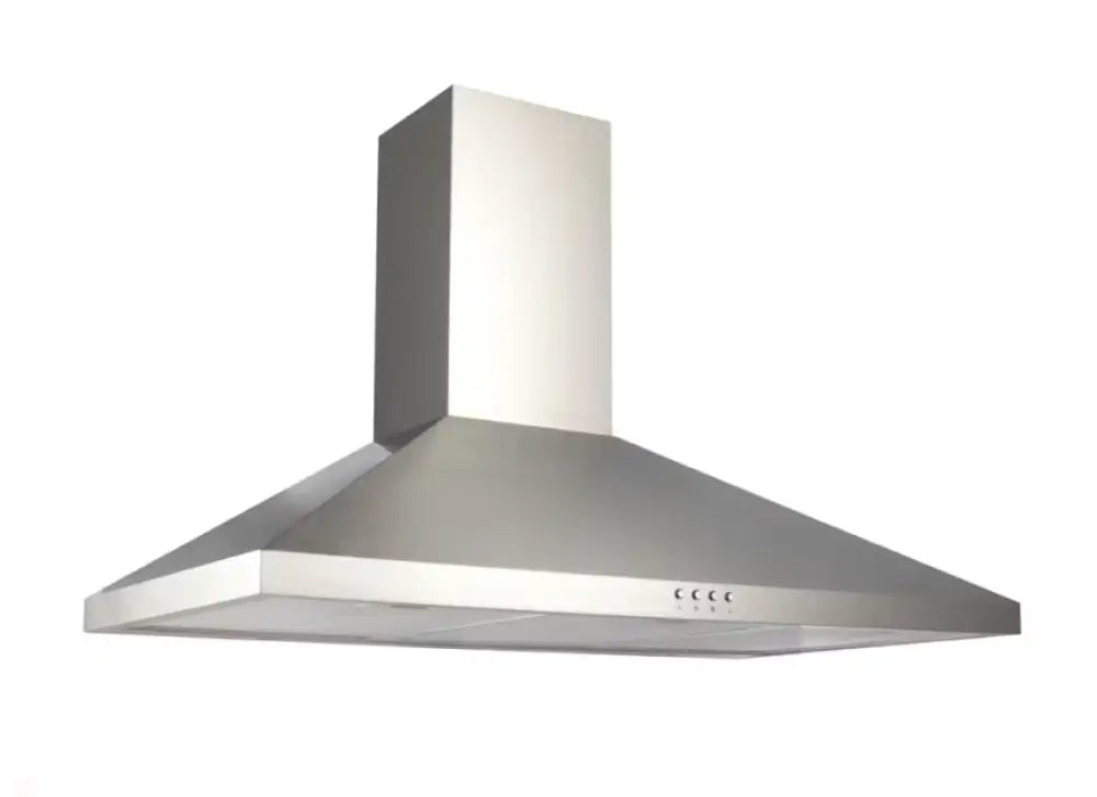 Glem CK90FP 90cm Stainless Steel Range Hood - Powerful 900 CFM Kitchen Exhaust Fan with LED Lights - Perfect for Modern Open-Concept Kitchens and Restaurants