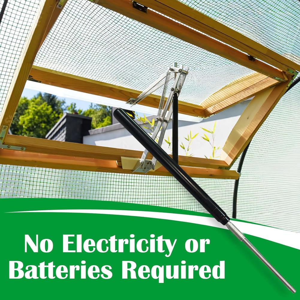 XFTOPSE 2Pcs Automatic Greenhouse Vent Opener Cylinder Replacement - Solar Powered Roof Window Opener for Greenhouses, Hydraulic Ventilation System (Ideal for Greenhouse Temperature Control & Air Circulation)