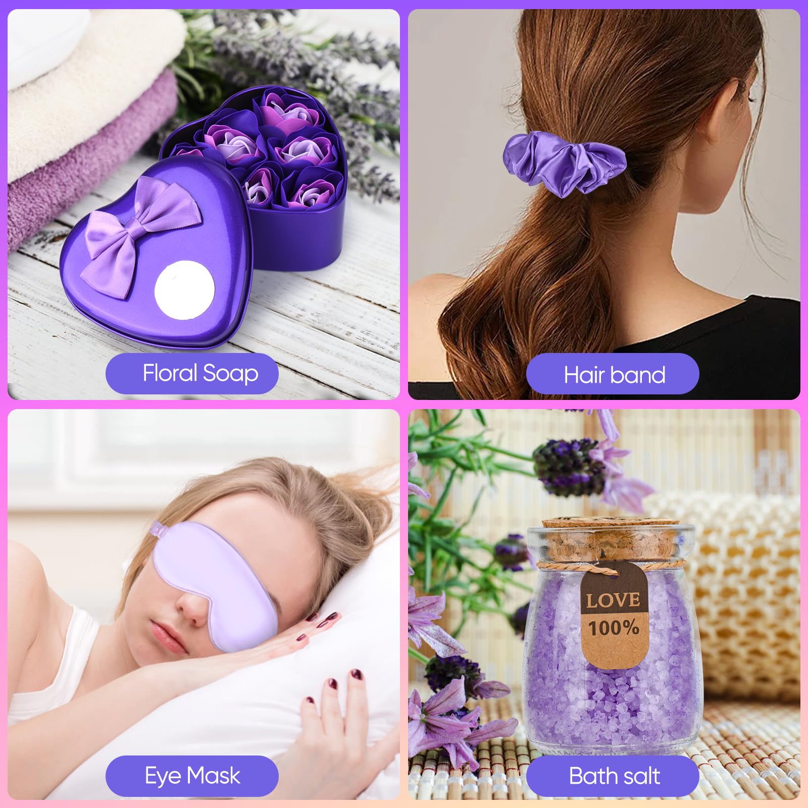 Relaxing Spa Gift Basket for Women - Self Care & Get Well Care Package - Unique Birthday, Mother's Day, Thank You Gifts for Wife, Best Friend, Sister, Coworker or Teacher - Perfect for Stress Relief, Home Spa Days & Thoughtful Surprises