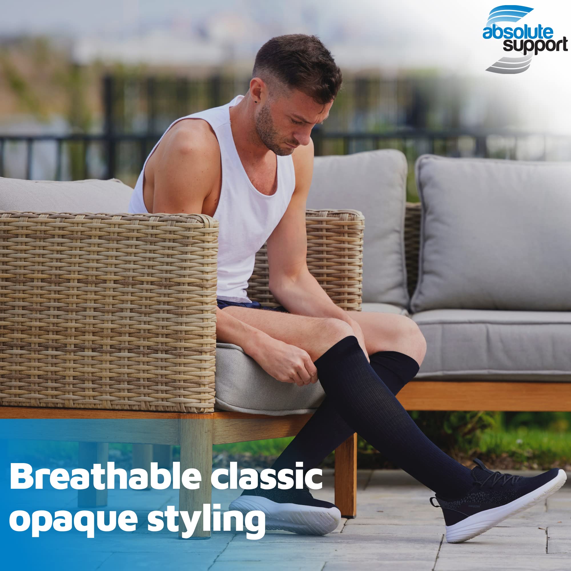 ABSOLUTE SUPPORT 20-30mmHg Medical Compression Socks for Men & Women - Varicose Veins Relief, Swelling Reduction, Improved Circulation (A501) - Perfect for Travel, Pregnancy & Post-Surgery Recovery