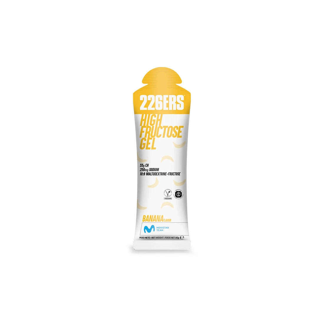 226ERS High Fructose Energy Gel 80g - Banana Flavor Sports Nutrition for Runners, Cyclists & Endurance Athletes | Quick Energy Boost During Workouts & Marathons