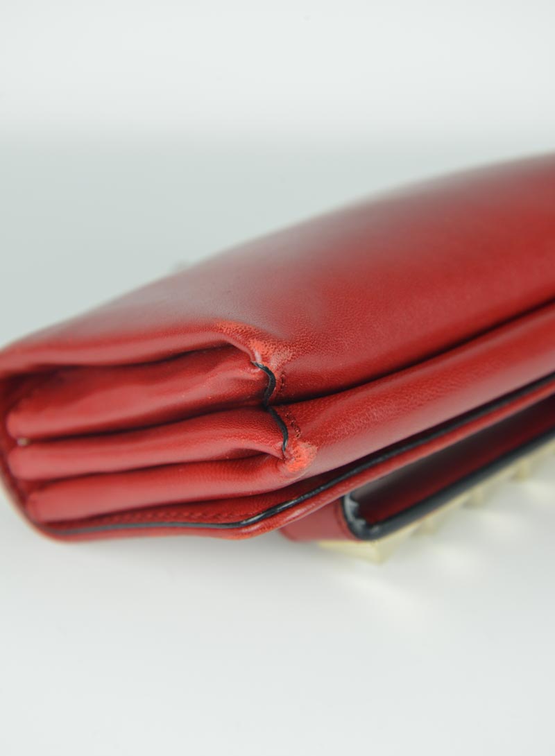 Valentino Va Va Voom Red Leather Studded Handbag - Luxury Designer Crossbody Purse for Women | Perfect for Date Night, Parties & Special Occasions