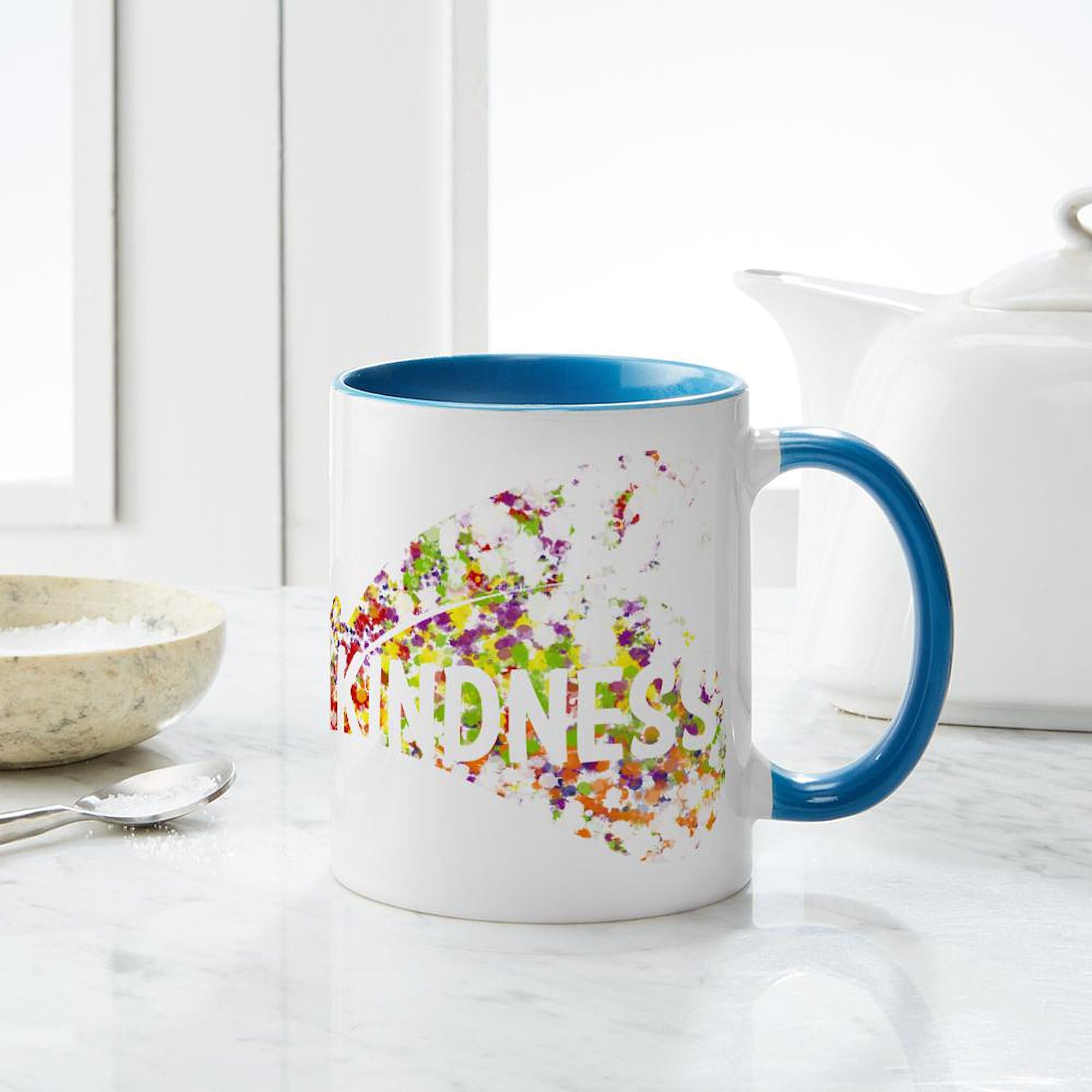 Scatter Kindness Ceramic Coffee Mug - 11 oz (325 ml) - Perfect for Tea, Coffee & Hot Drinks - Ideal for Home, Office & Gifts