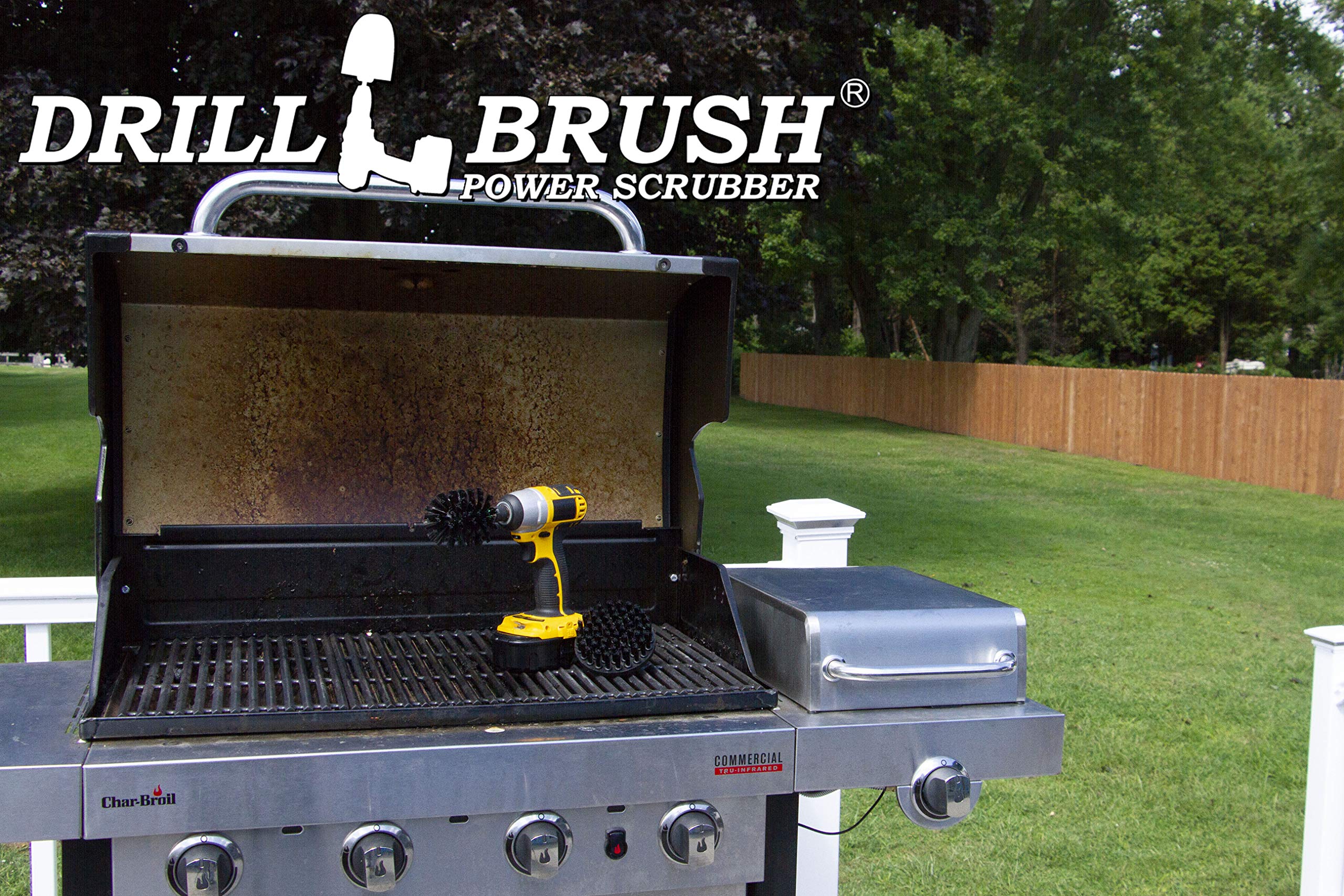 Stainless Steel BBQ Grill Brush - Heavy Duty Grill Cleaner & Scraper for Electric Smokers, Charcoal & Gas Grills - Essential BBQ Accessories & Tools for Outdoor Cooking, Backyard Parties & Camping