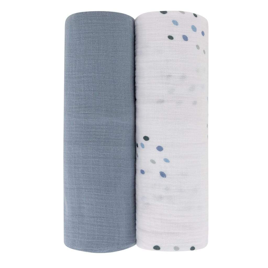 Ely's&Co. Soft Breathable Muslin Swaddle Blankets for Babies (2 Pack) - Perfect for Newborn Swaddling, Nursing Cover & Stroller Blanket