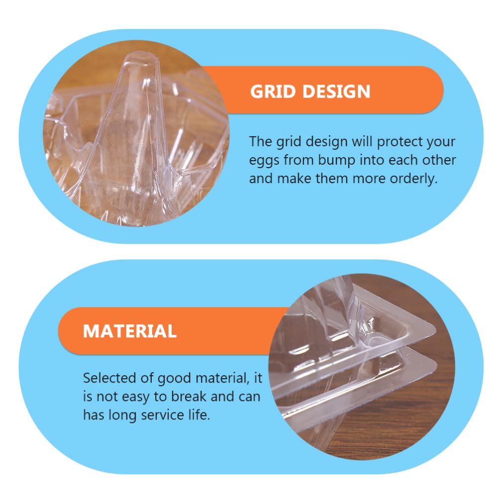 Angoily 20-Piece Clear Plastic Egg Carton – Bulk Small Egg Holder for Chicken Eggs, Refrigerator Storage Tray – Perfect for Groceries, Farmers, and Family Fridge Organization (Holds 15 Eggs)