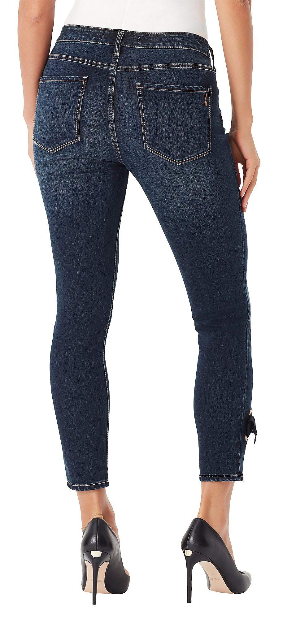 Vintage American Blues Women's Wonderland Skinny Ankle Jeans - High Waist Distressed Denim Pants for Casual Outfits & Street Style Fashion