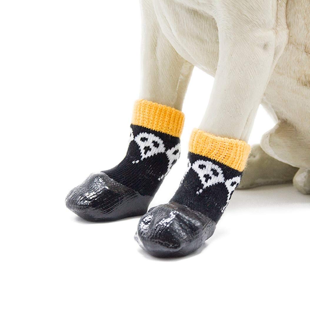 **Non-Slip Dog Boots with Adjustable Straps - Waterproof Paw Protectors for Small & Large Dogs - Indoor & Outdoor Use for Walking, Hiking & Snow Protection**
