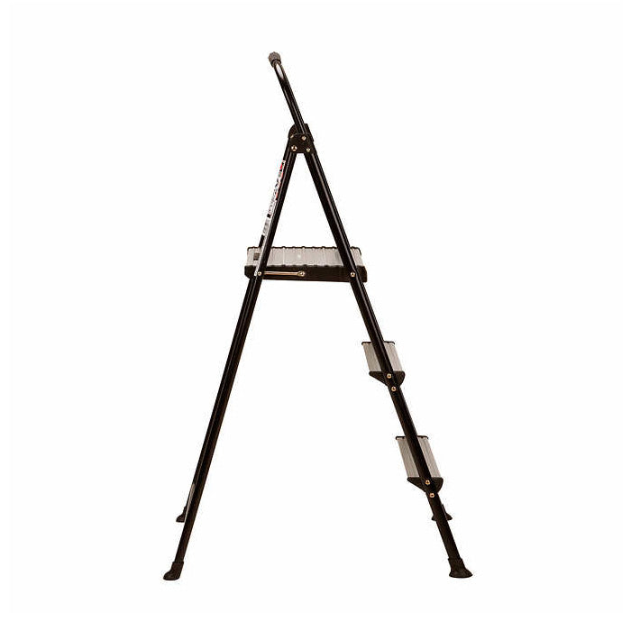 3 Step Folding Stool Ladder - Heavy Duty 225 lb Capacity | Compact Foldable Step Stool for Kitchen, Bathroom, Garage & Home Use