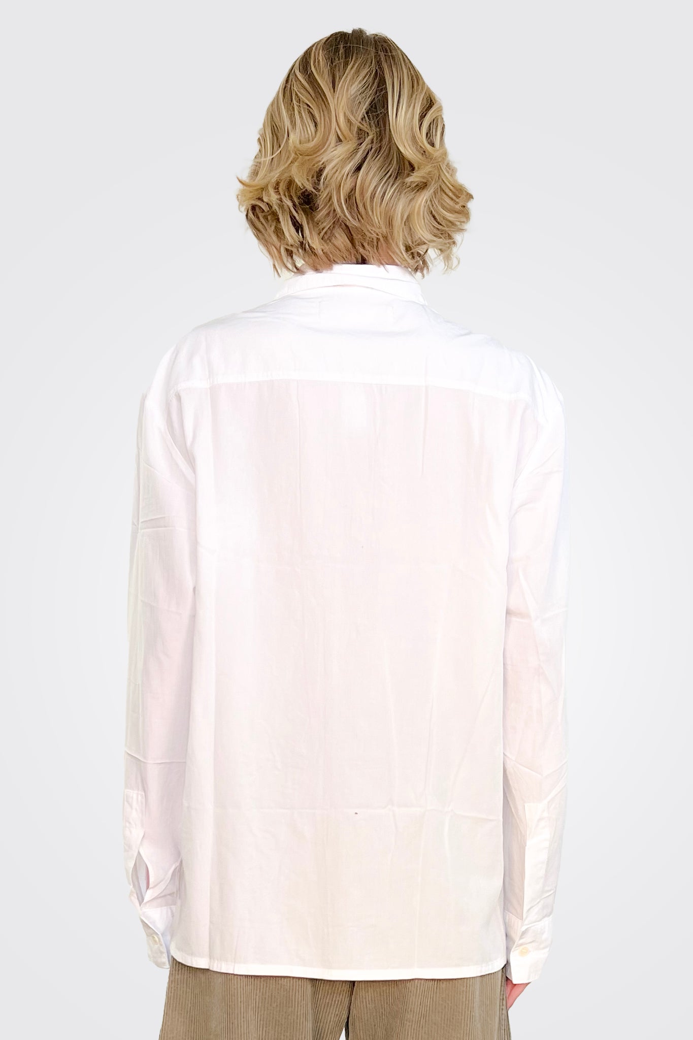 Asymmetrical Button Down Shirt for Women | White Casual Blouse | Office Wear & Date Night Outfit