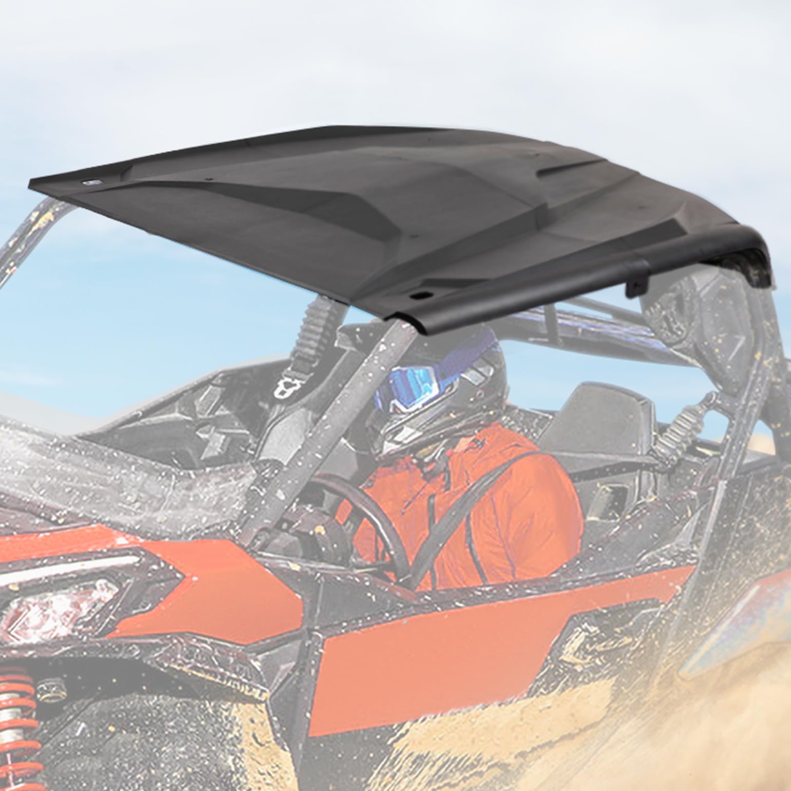 KEMIMOTO Hard Roof Replacement for Can Am Maverick Commander 2021-2025 & Sport Trail 1000R DPS XT 2018-2025 | 2-Piece Heavy Duty Roof Top | Perfect for Off-Roading, Hunting & Outdoor Adventures